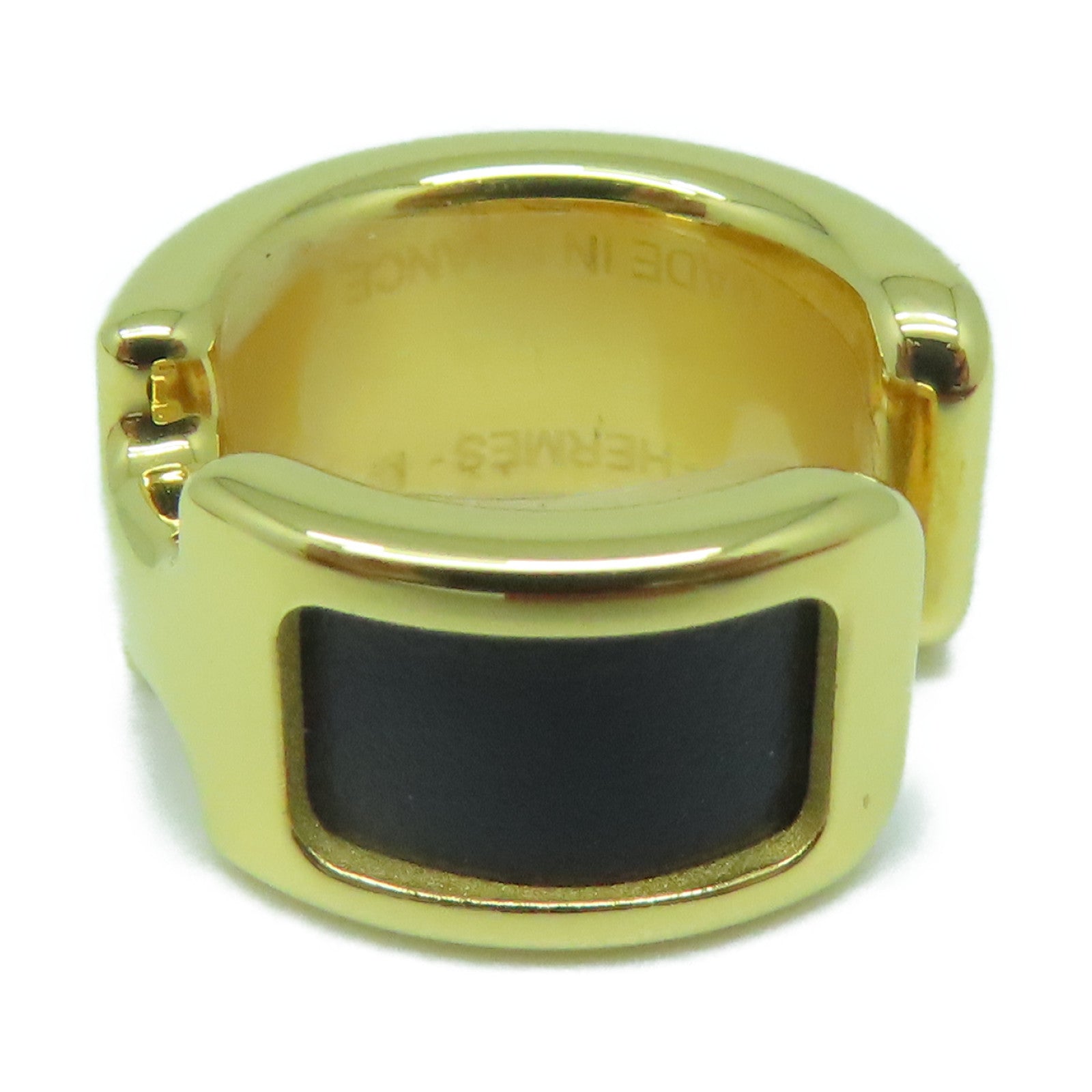 HERMES 【激減優惠】金屬Olympe Ear Cuff耳環黑色/金色