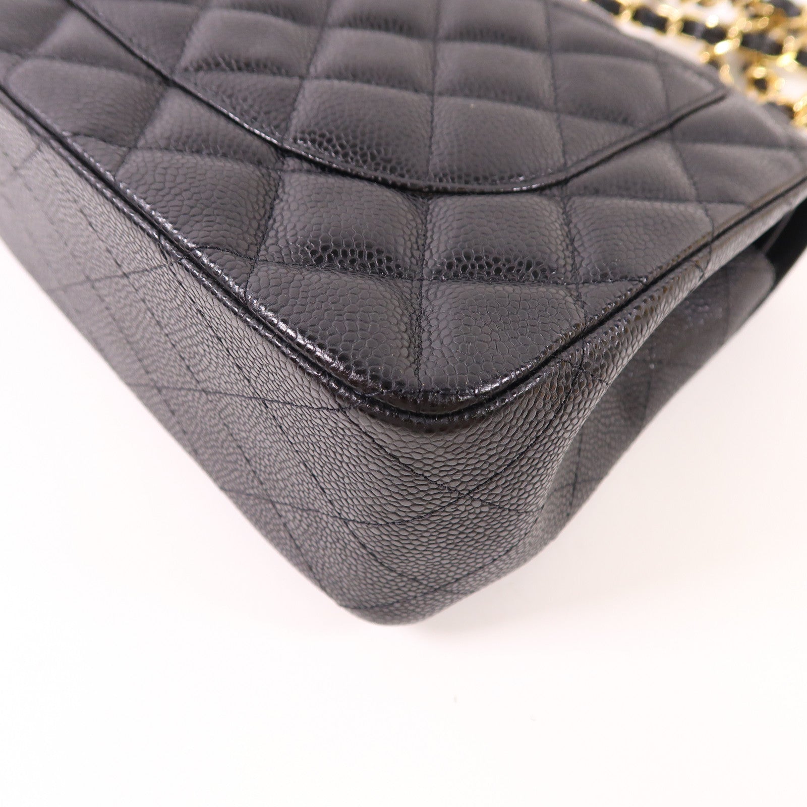 CHANEL CC GHW Large Classic Chain Shoulder Bag Calfskin Leather Black