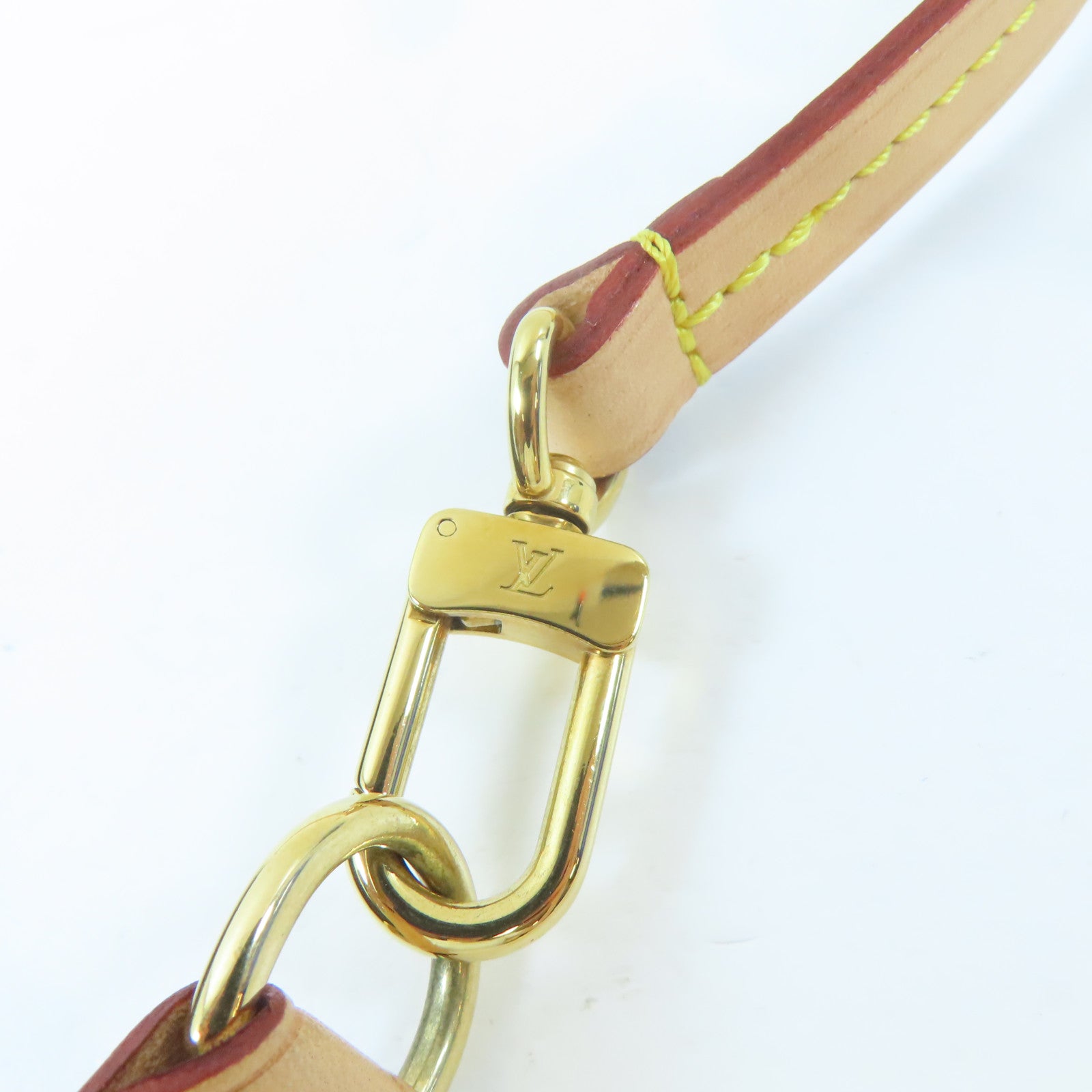 LOUIS VUITTON Monogram Pochette Accessories金扣手挽袋啡色