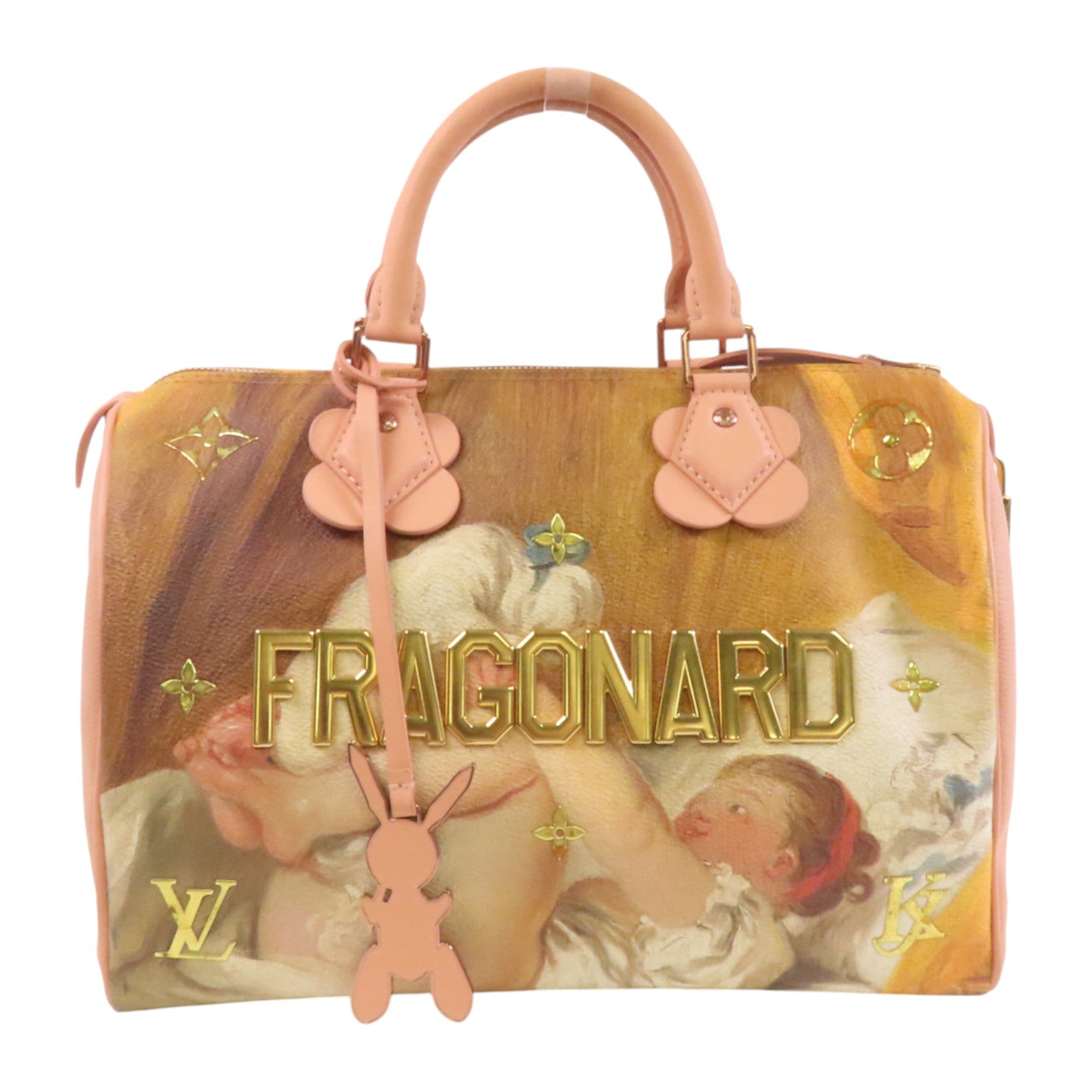 LOUIS VUITTON 【激減優惠】Calf Paintingp Fragonard Speedy 30金扣手挽袋