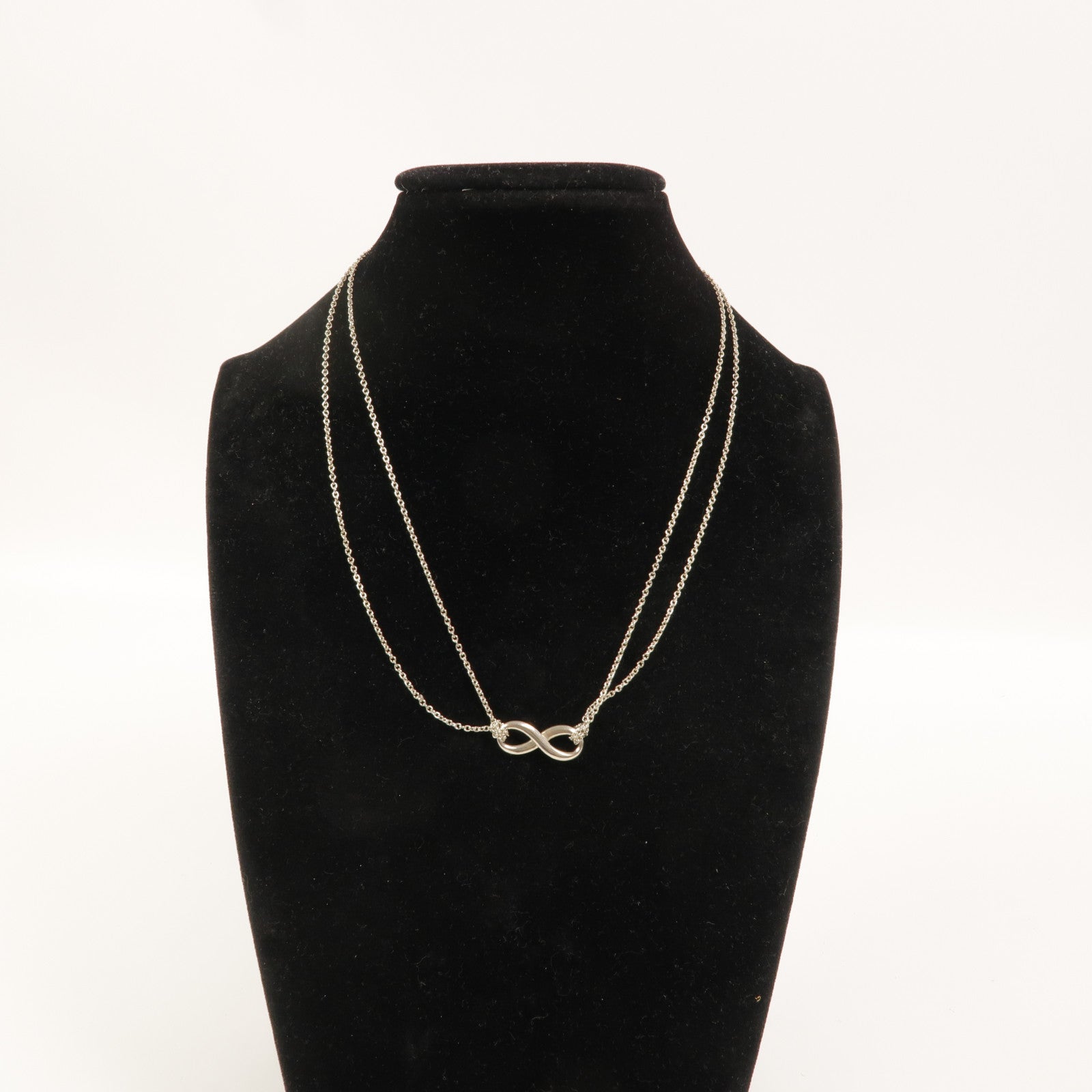 TIFFANY＆CO 925純銀Infinity Necklace項鍊