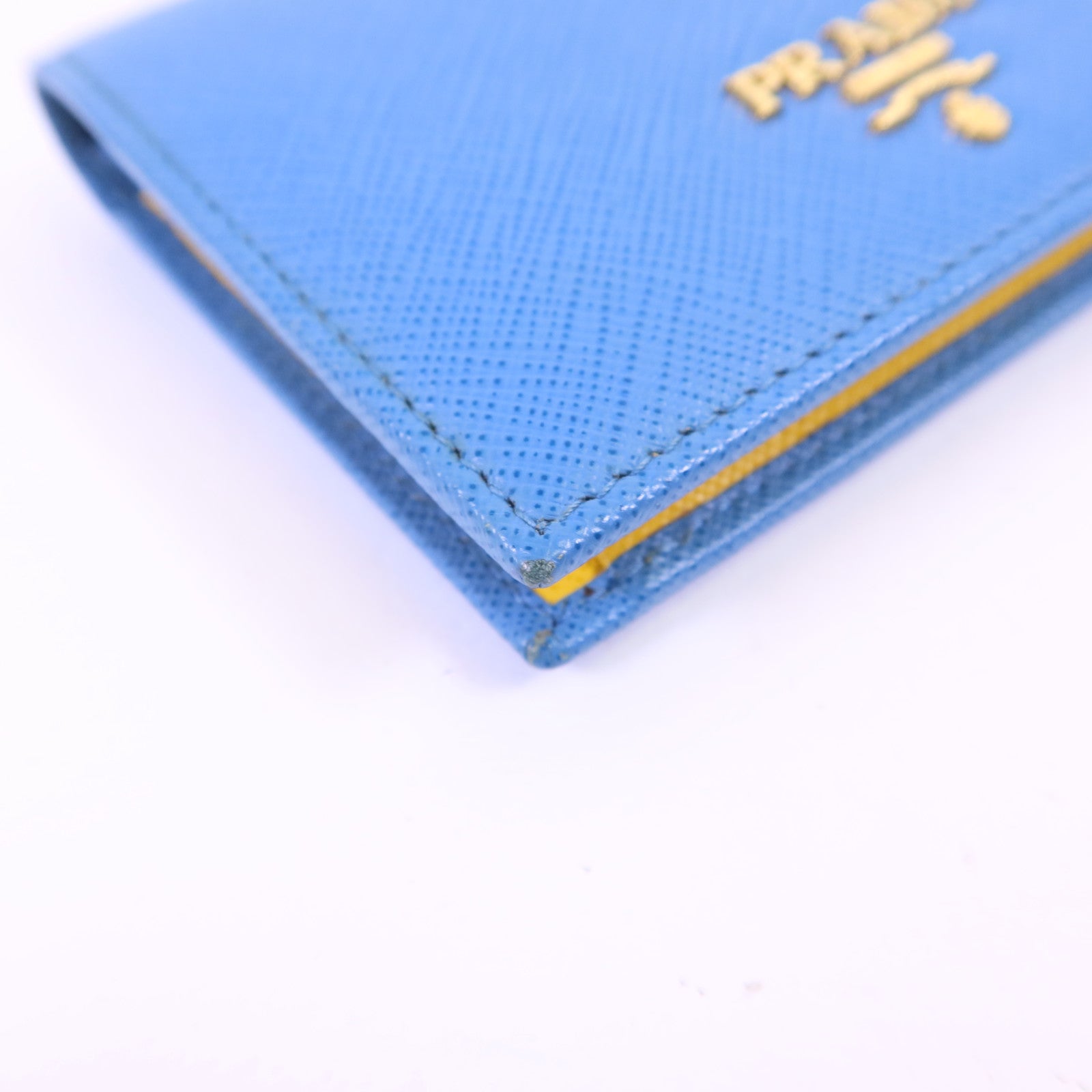 PRADA 【激減優惠】牛皮皮革Wallet金扣錢包