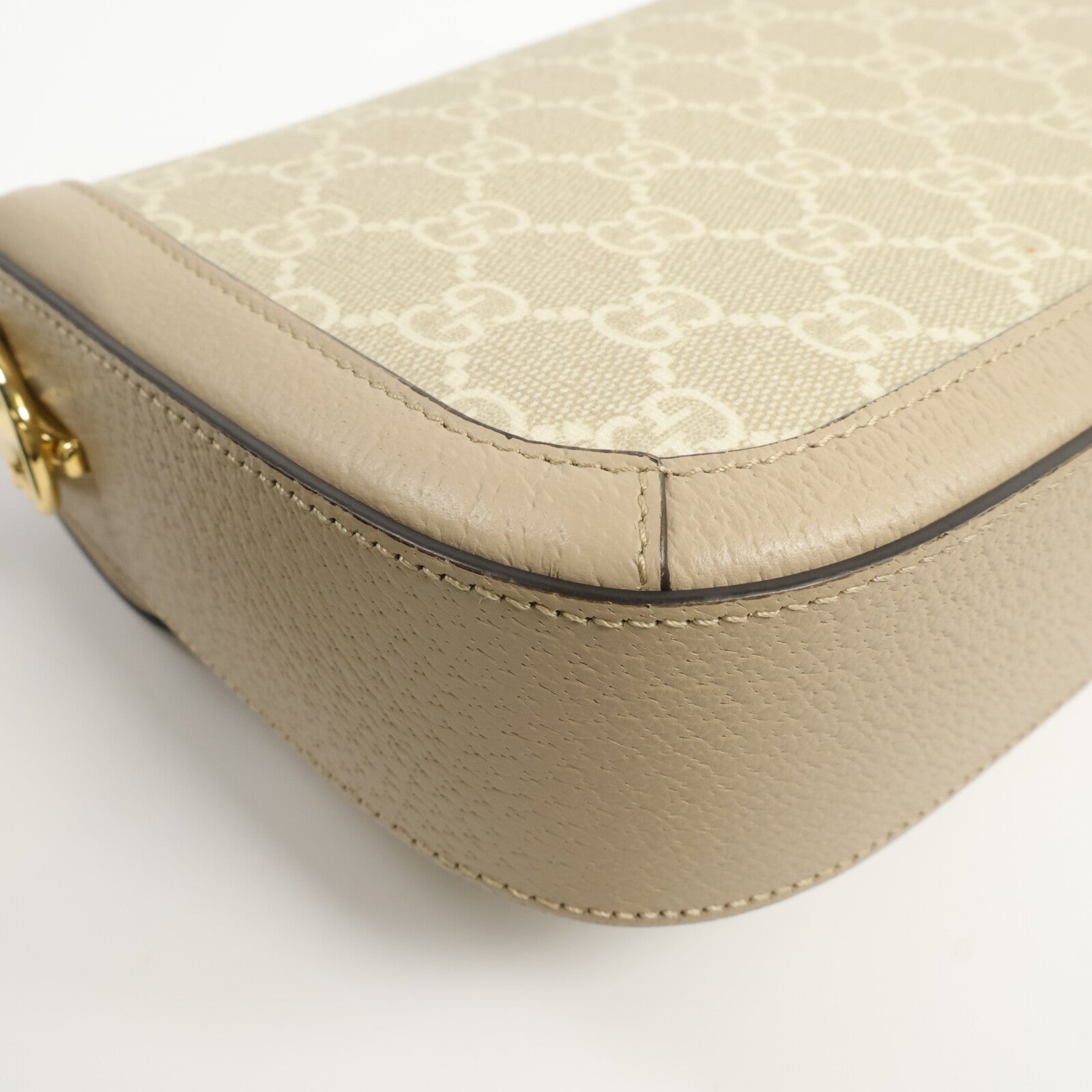 GUCCI 塗層帆布Horsebit 1955 Small Shoulder Bag肩背袋