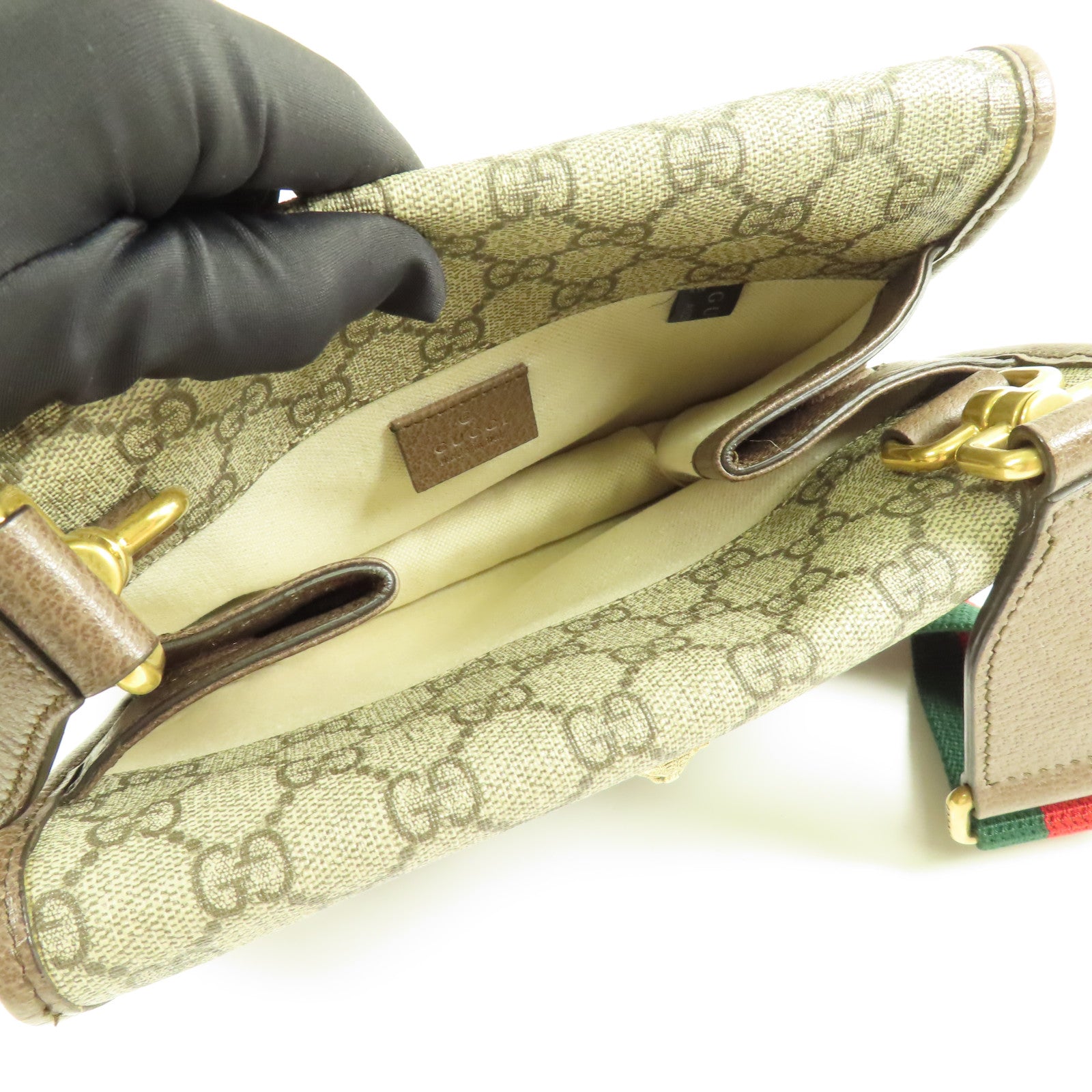 GUCCI 塗層帆布Neo Vintage Small Messenger Bag金扣肩背袋