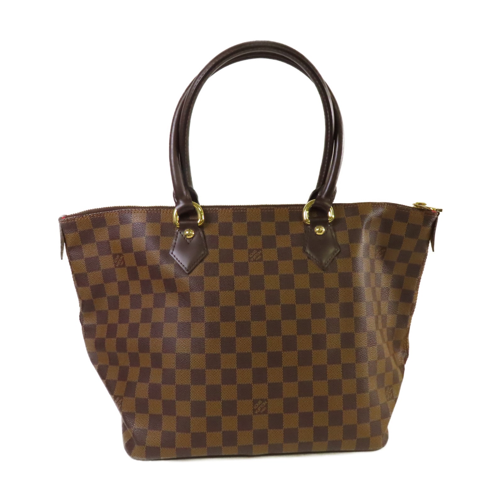 LOUIS VUITTON 【激減優惠】Damier Saleya MM Tote Bag金扣肩背袋啡色