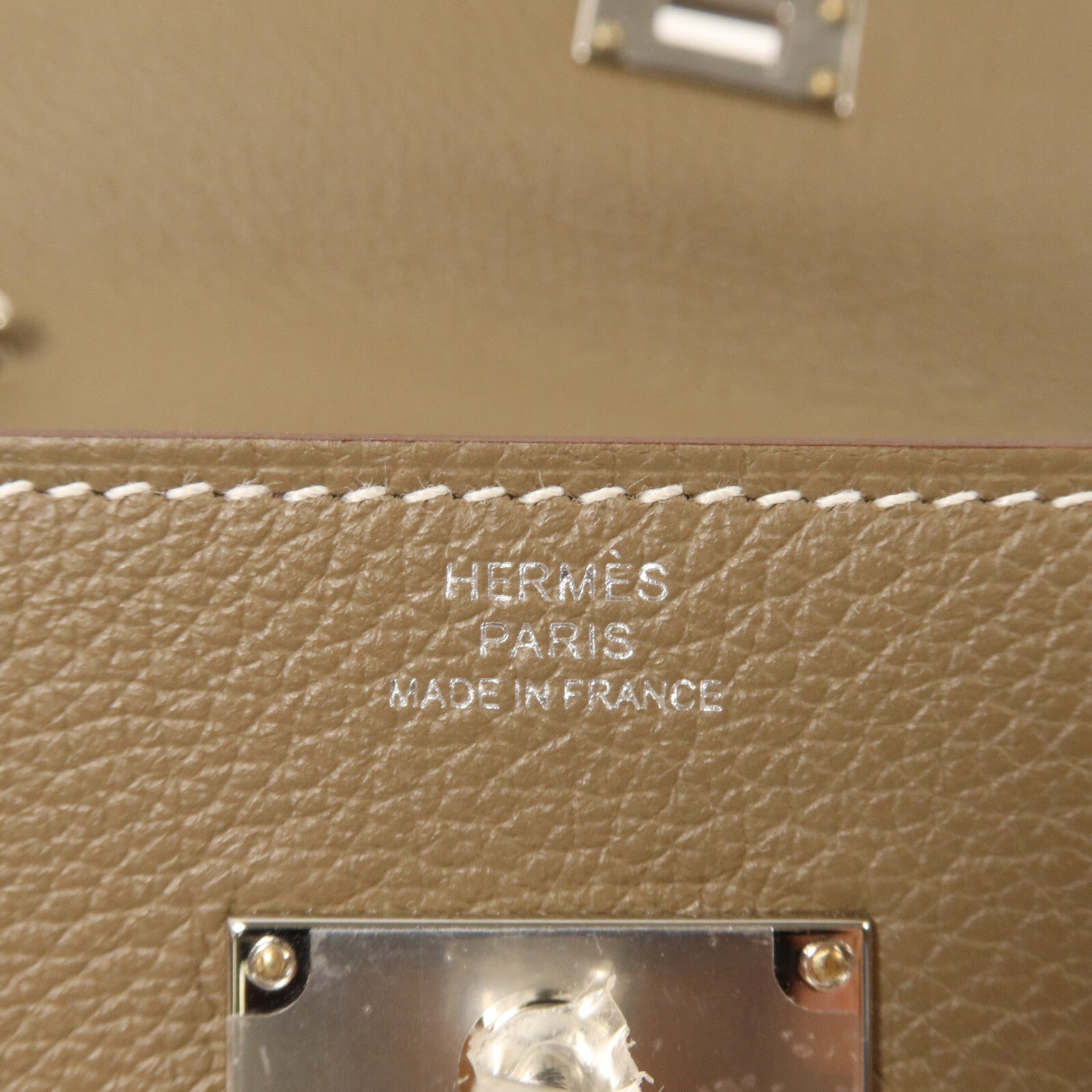 HERMES Evercolor皮革Kelly To Go肩背袋Etoupe