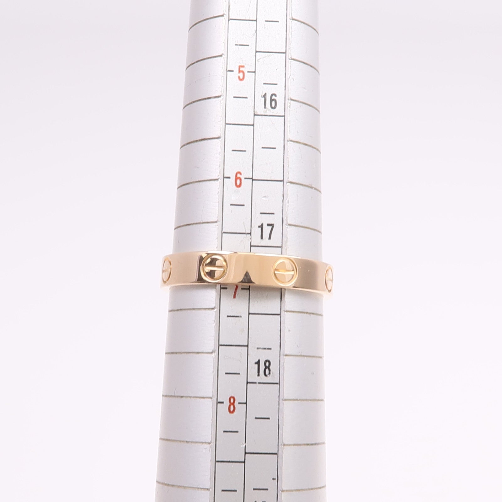 CARTIER 18K玫瑰金Mini Love Ring戒指Cartier#54/US#7