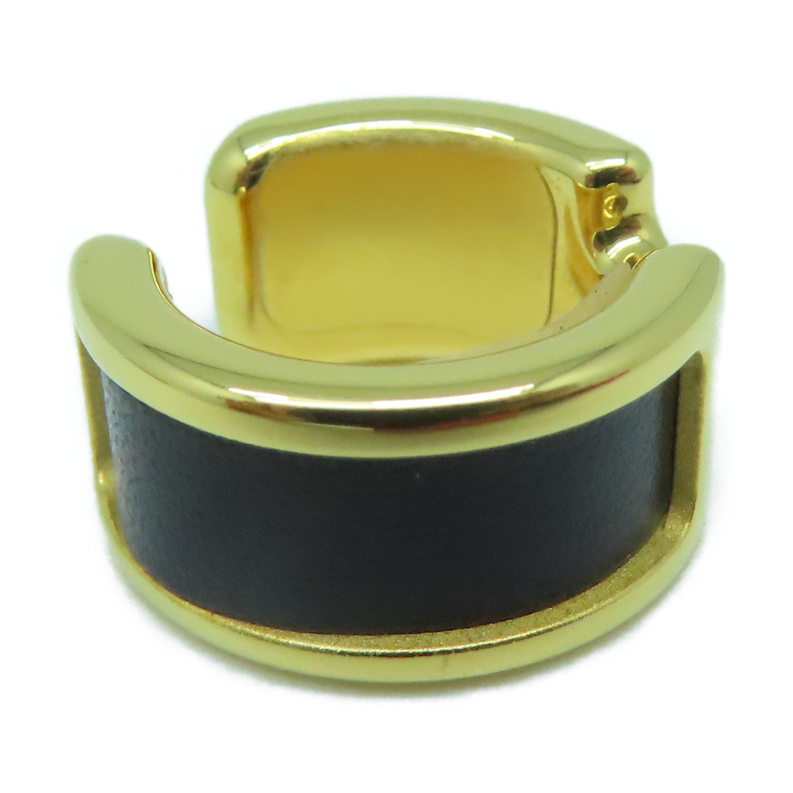 HERMES 【激減優惠】金屬Olympe Ear Cuff耳環黑色/金色