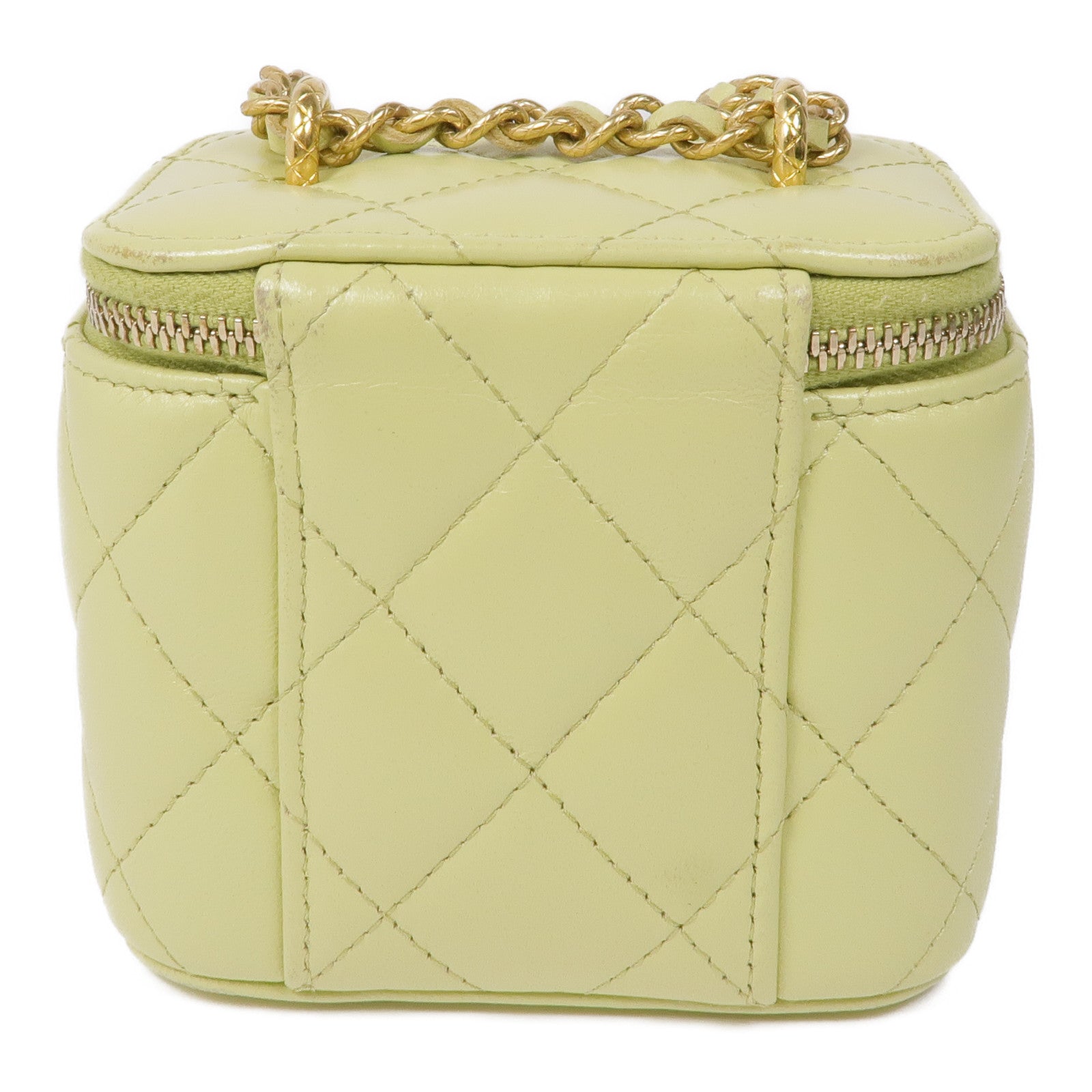 CHANEL 羊皮皮革Vanity Case金扣鏈帶肩背袋
