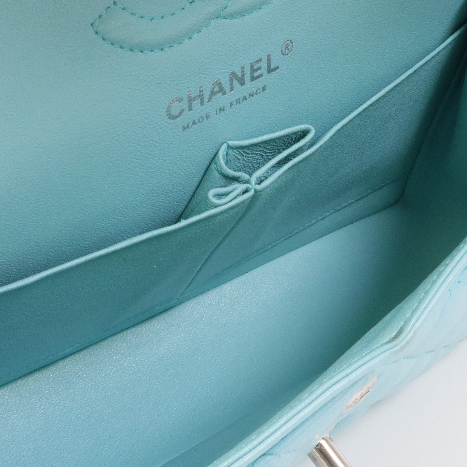 CHANEL 羊皮皮革Classic 23銀扣鏈帶肩背袋