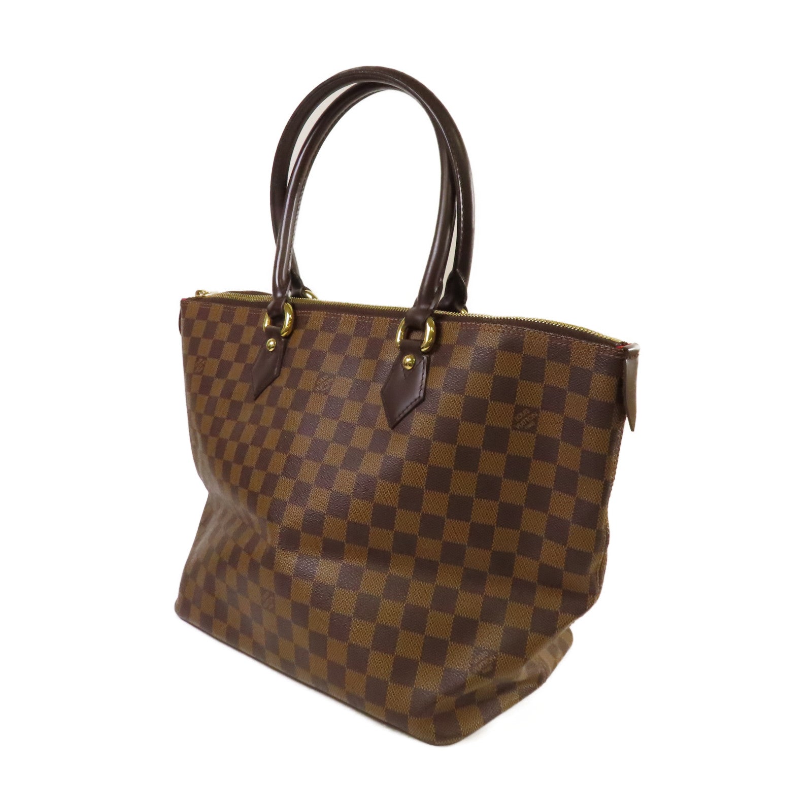 LOUIS VUITTON 【激減優惠】Damier Saleya MM Tote Bag金扣肩背袋啡色