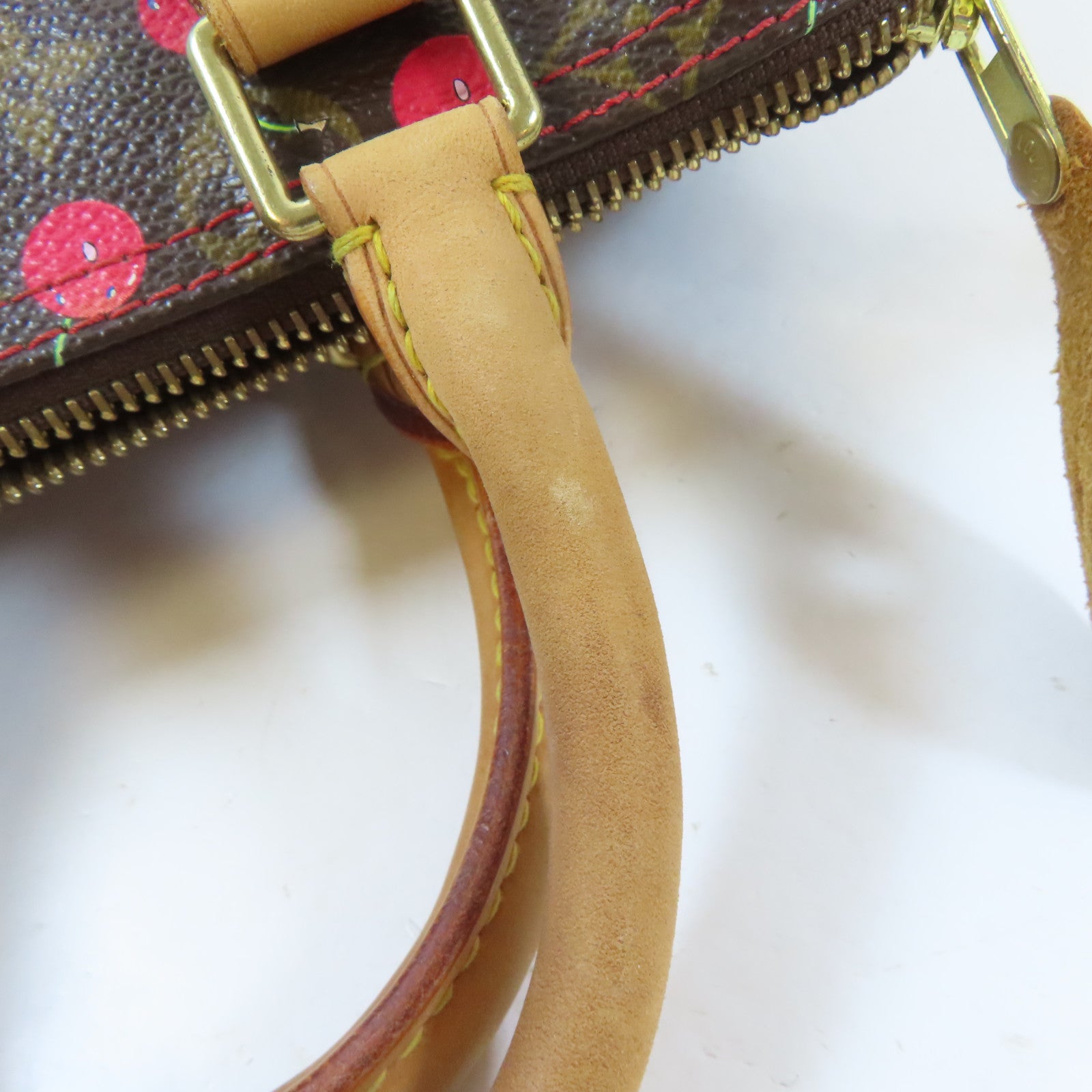 LOUIS VUITTON Monogram Cherry Speedy 25金扣手挽袋啡色