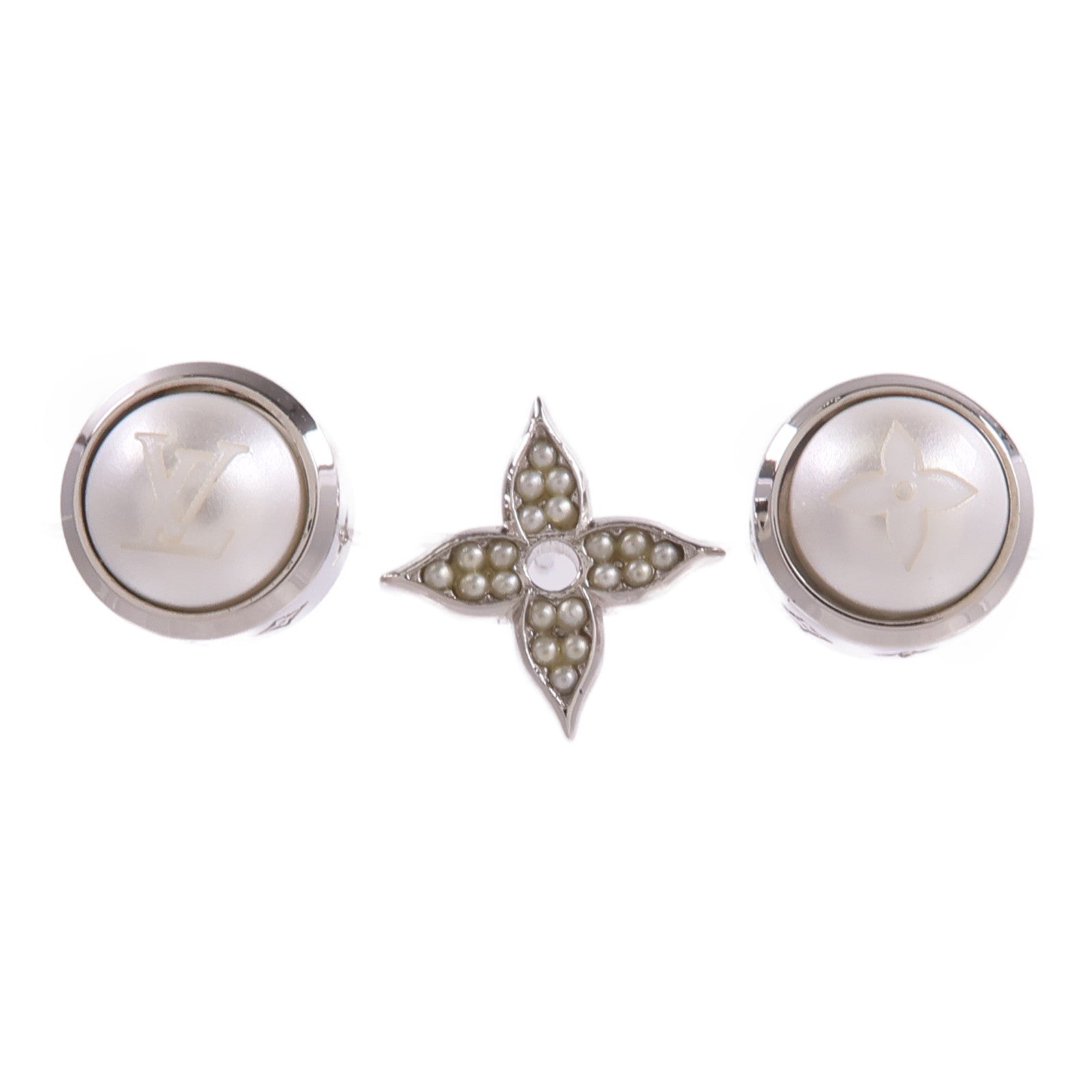 LOUIS VUITTON 金屬Pearls Fusion Set of 3 Earrings耳環
