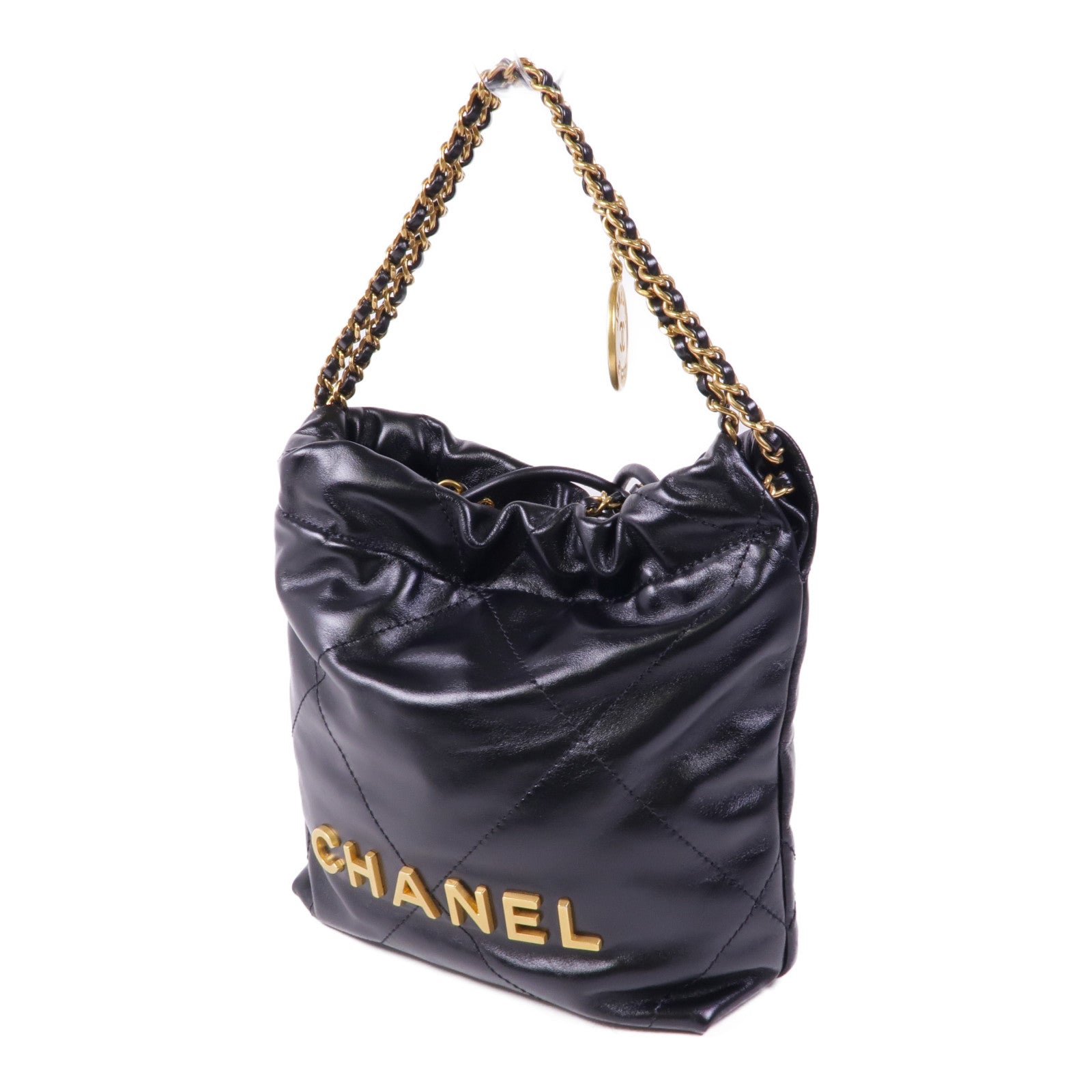 CHANEL 牛皮皮革Chanel 22 Mini金扣手挽肩背兩用袋