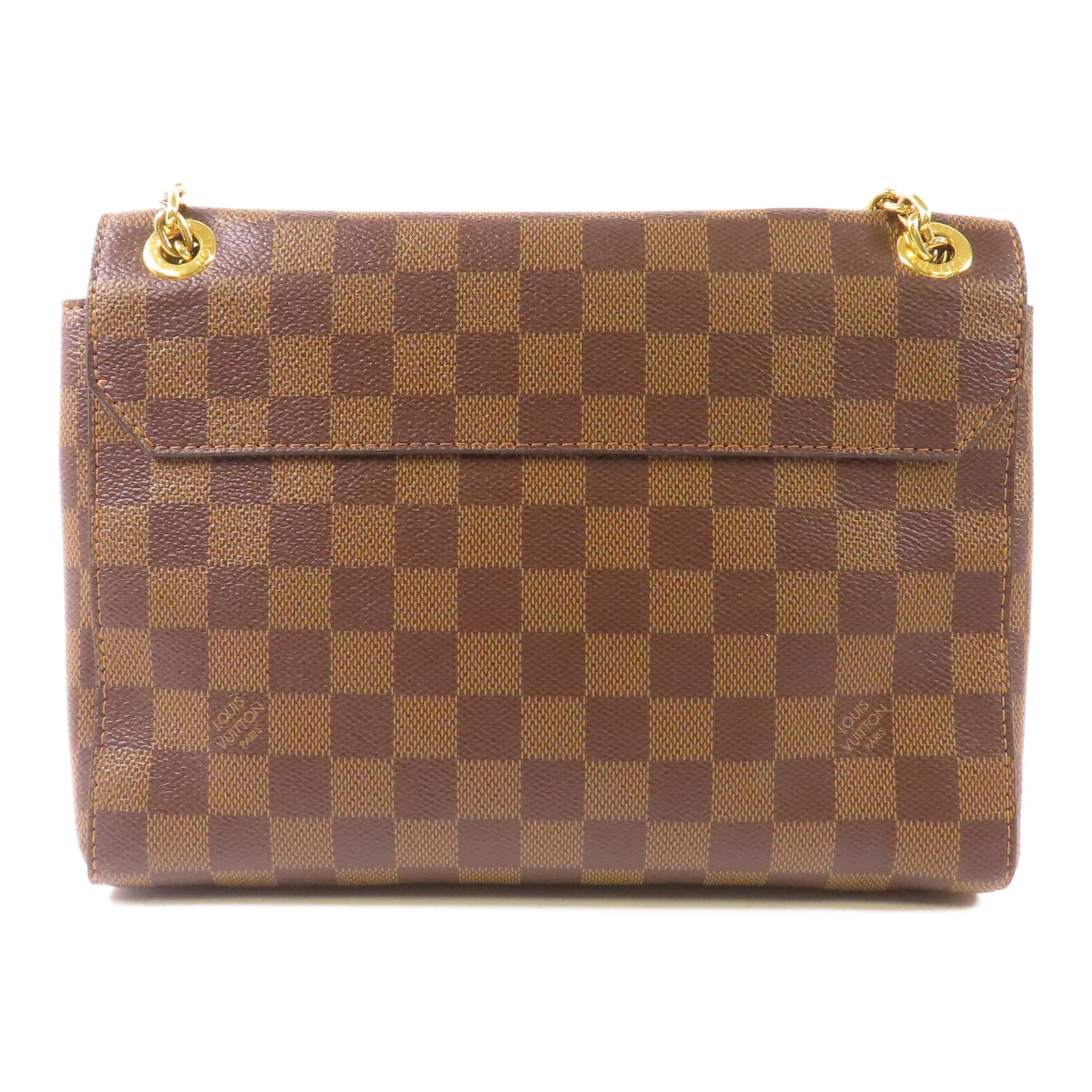 LOUIS VUITTON Damier Vavin PM金扣鏈帶肩背袋