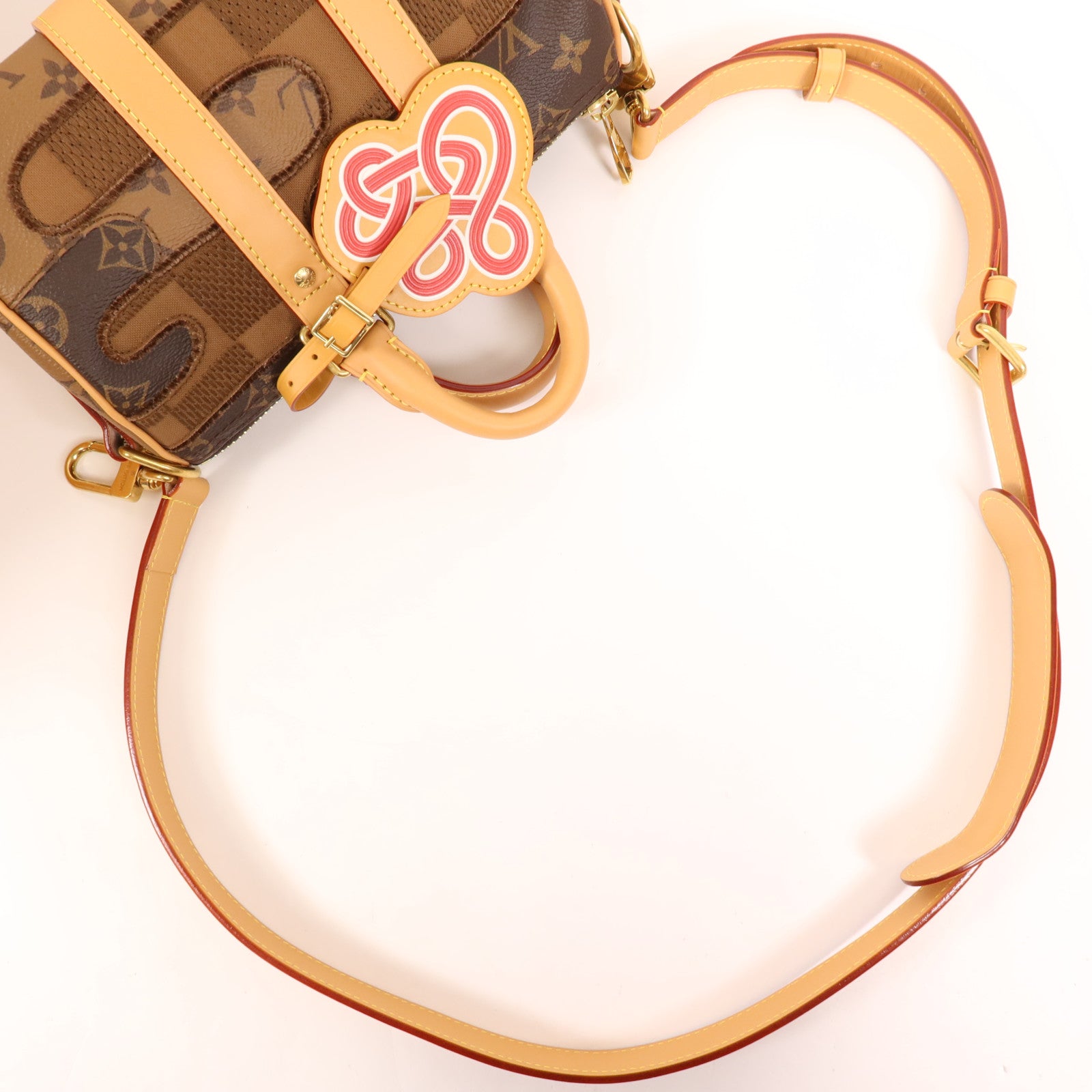 LOUIS VUITTON Monogram Keepall Bandouliere 25金扣手挽肩背兩用袋