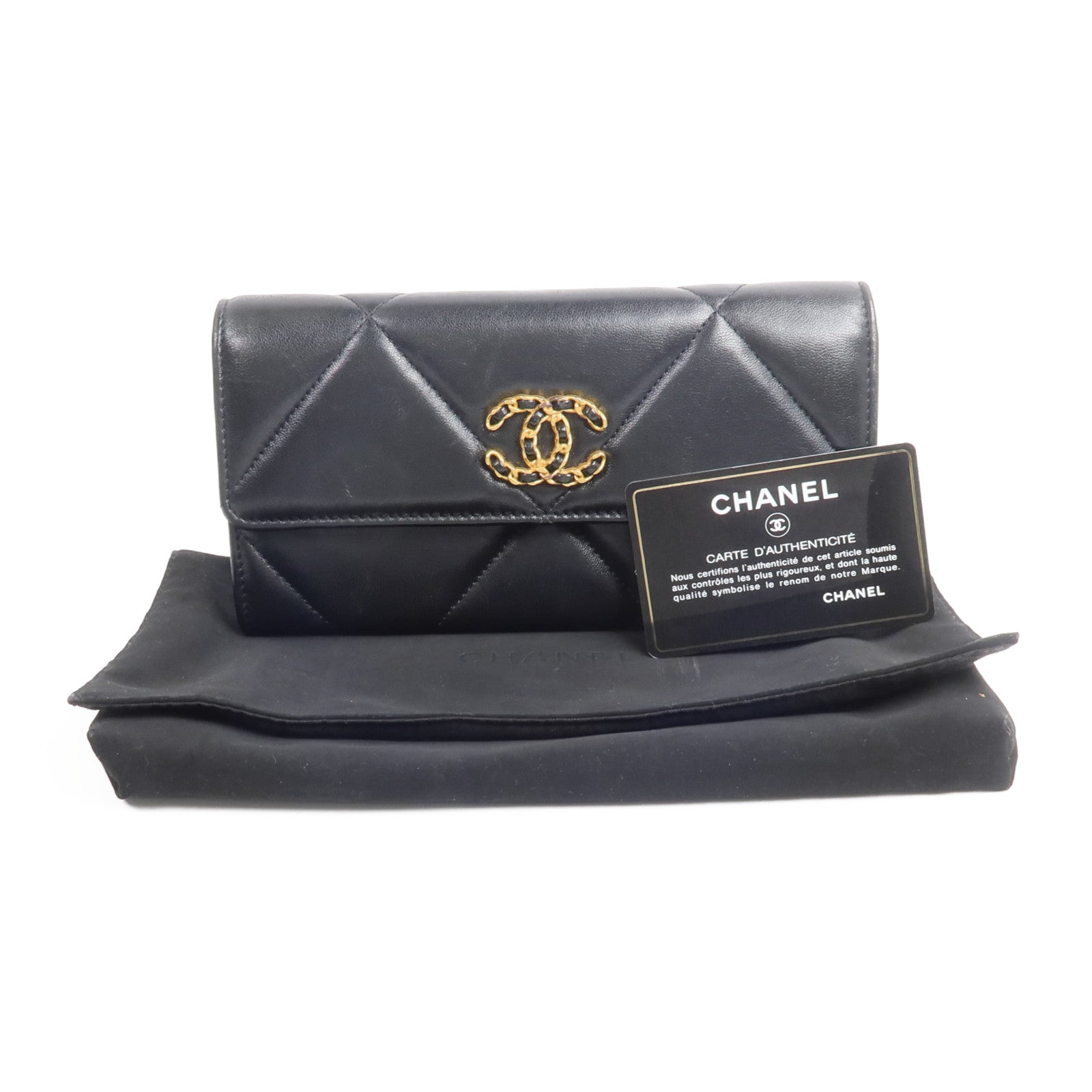CHANEL 羊皮皮革19 Long Wallet長錢包