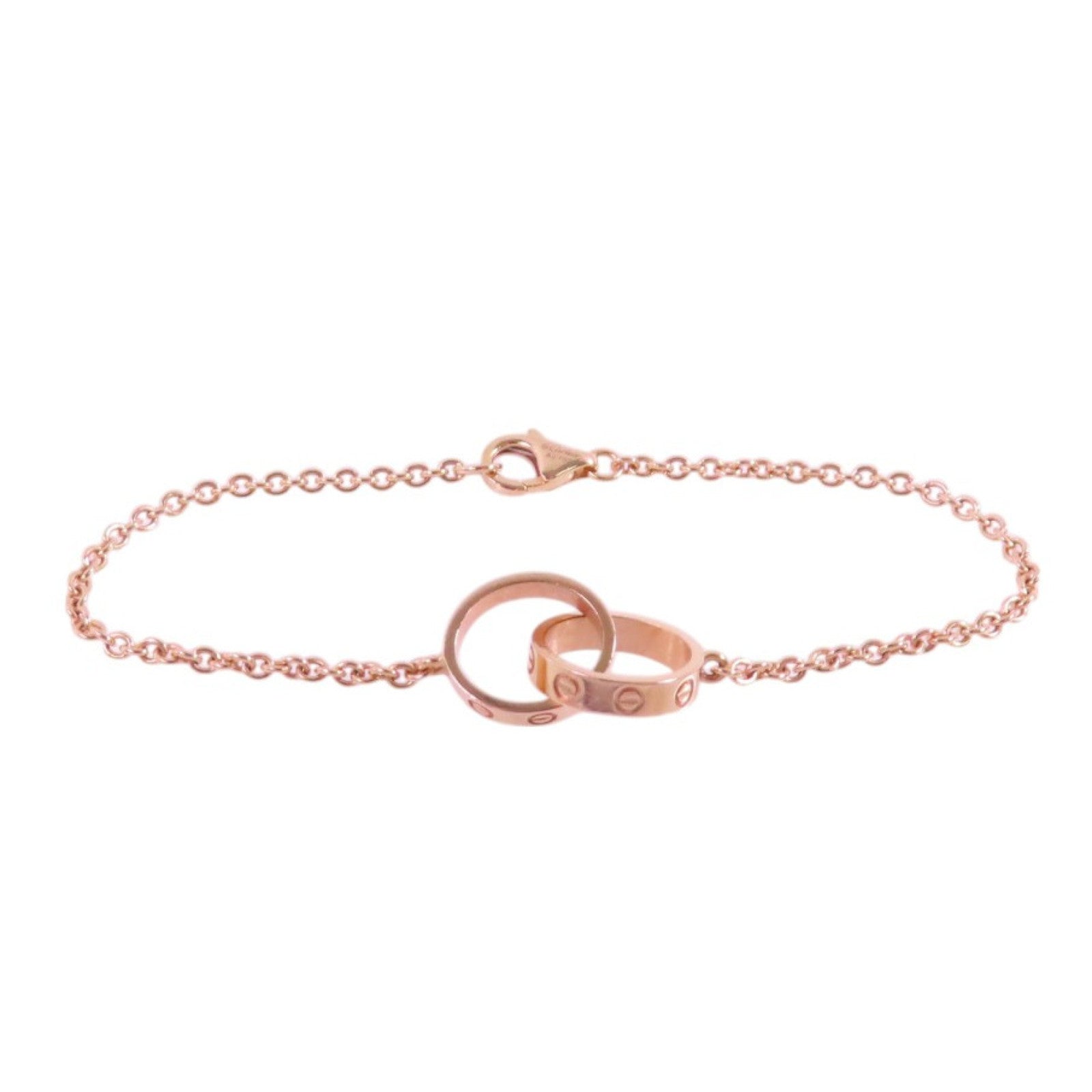 CARTIER 【激減優惠】18K玫瑰金Love Bracelet On Chain金扣手鏈