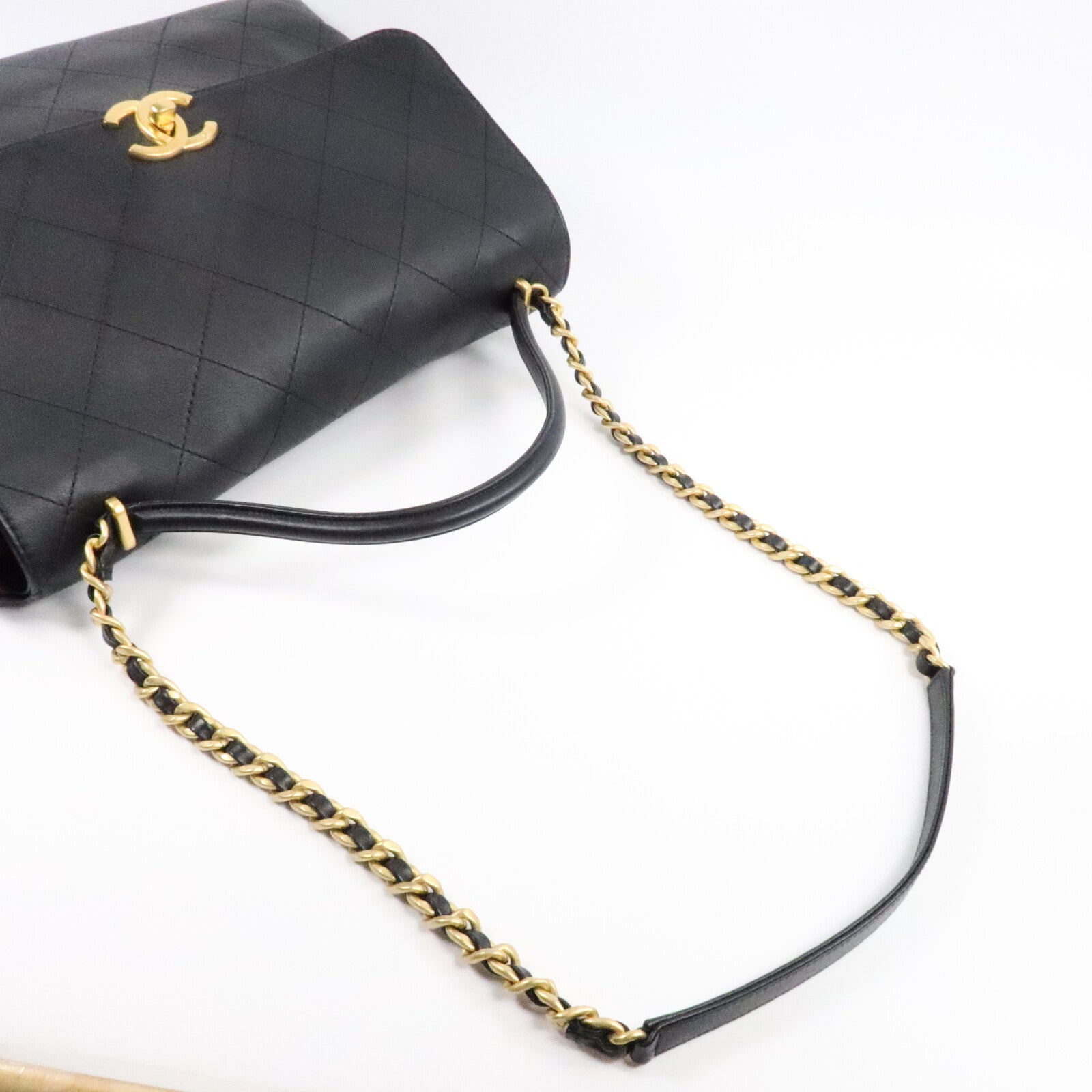 CHANEL 羊皮皮革Maxi Flap Bag手挽肩背兩用袋