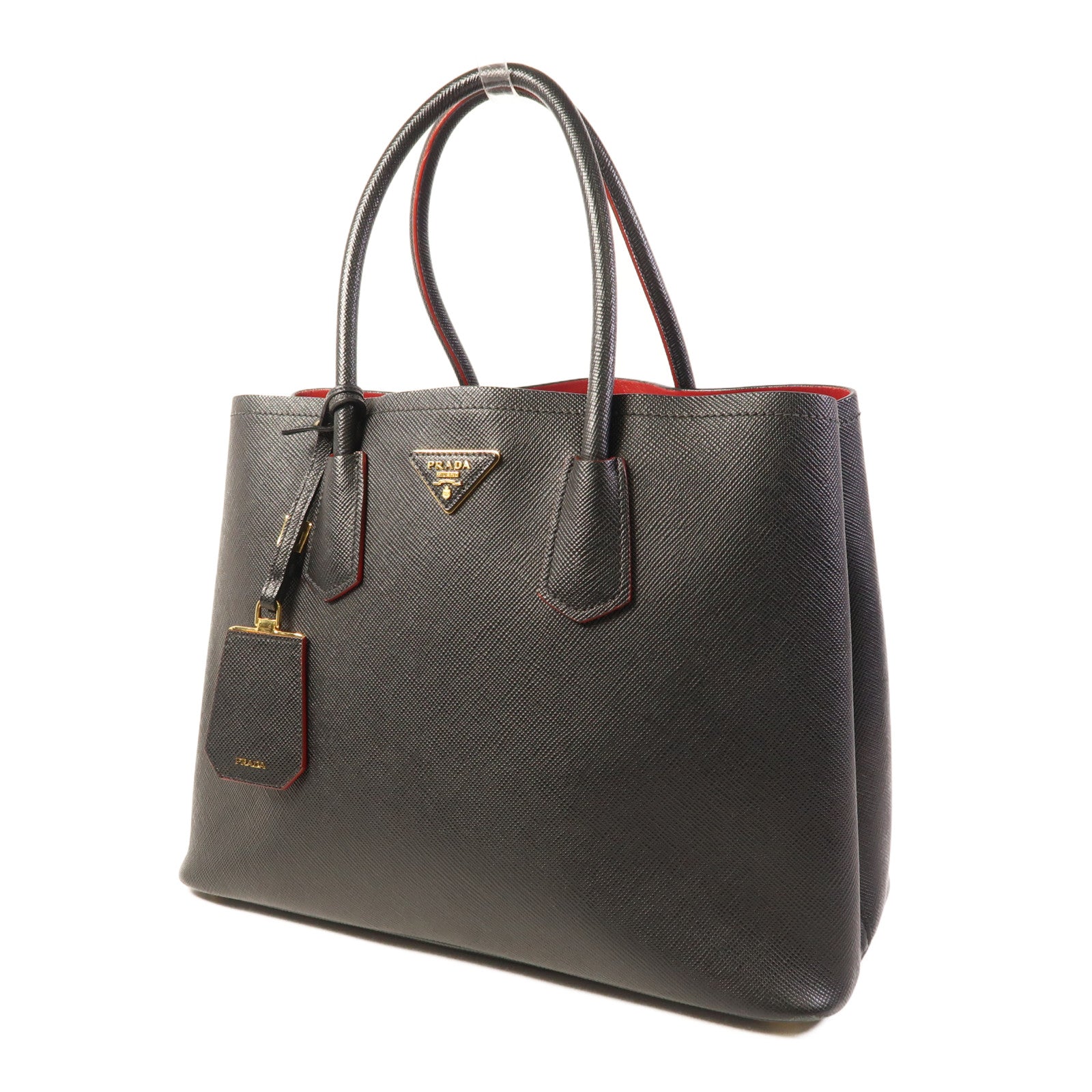 PRADA Saffiano皮革Galleria金扣手挽肩背兩用袋