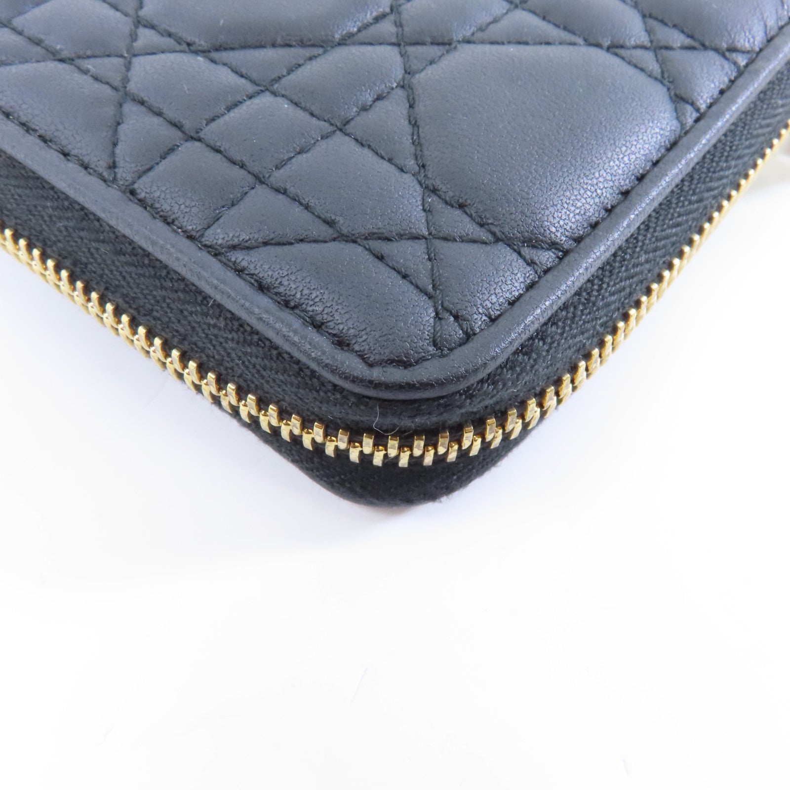 Dior 羊皮皮革Long Wallet金扣長錢包黑色
