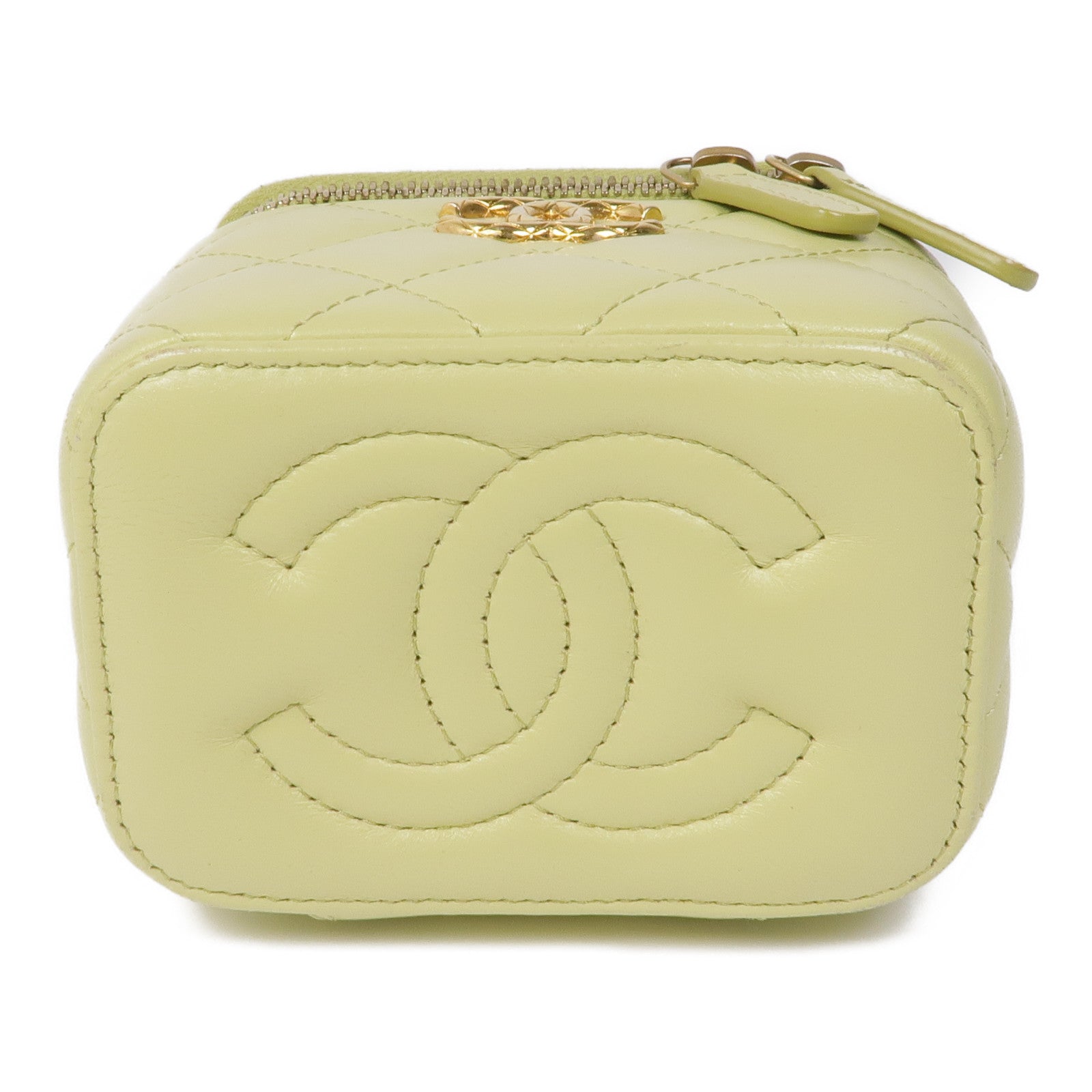 CHANEL 羊皮皮革Vanity Case金扣鏈帶肩背袋