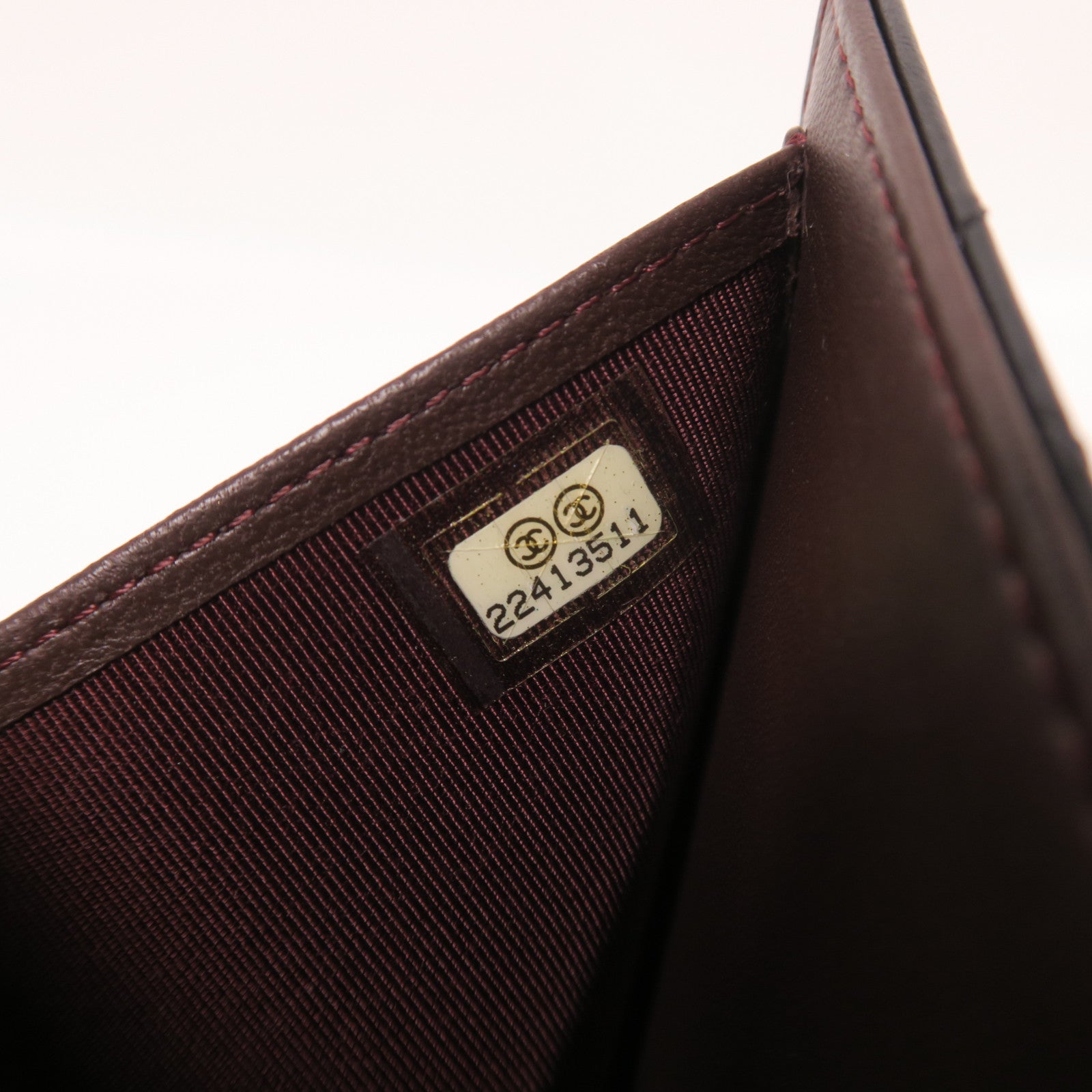 CHANEL 羊皮皮革Wallet銀扣錢包