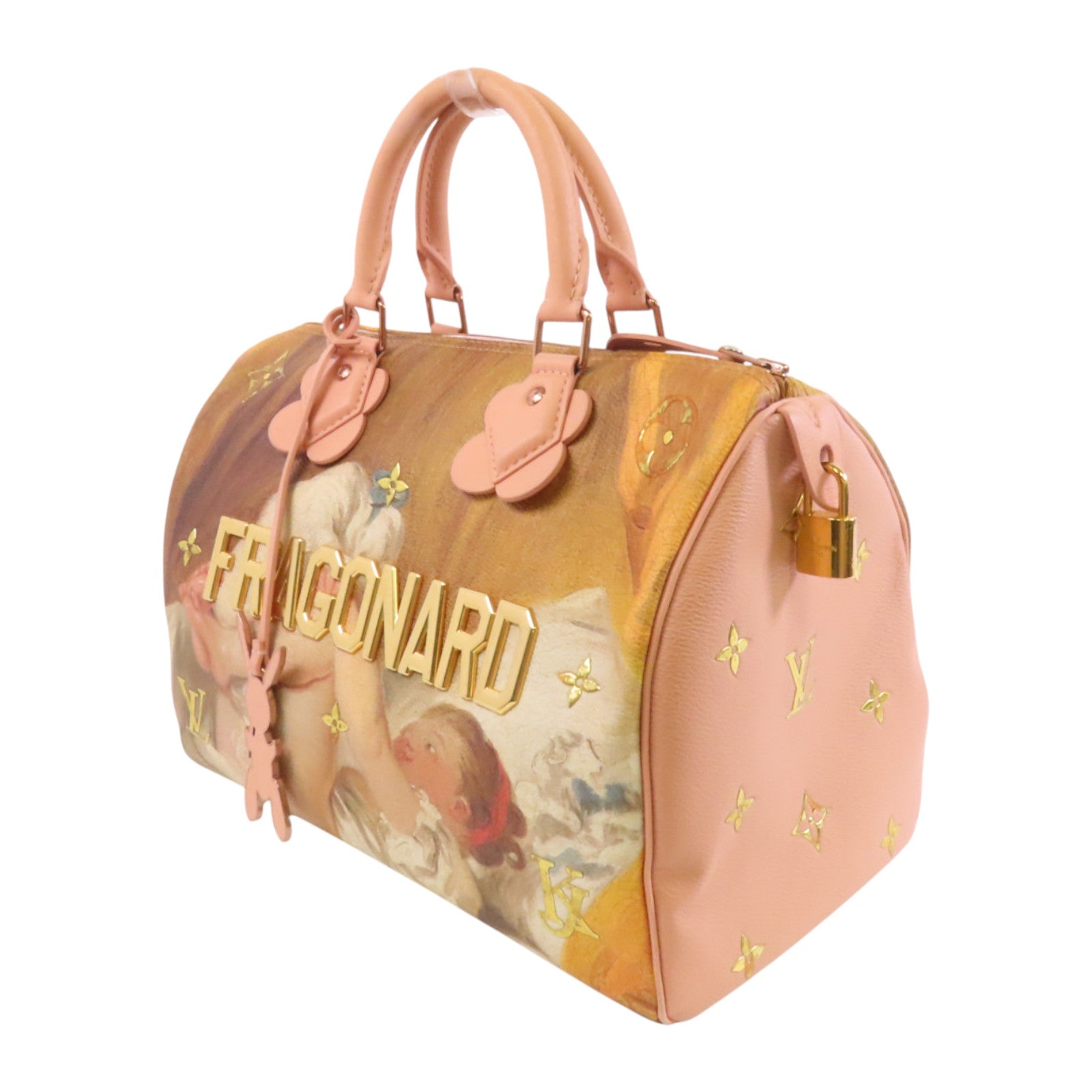 LOUIS VUITTON Calf Paintingp Fragonard Speedy 30金扣手挽袋