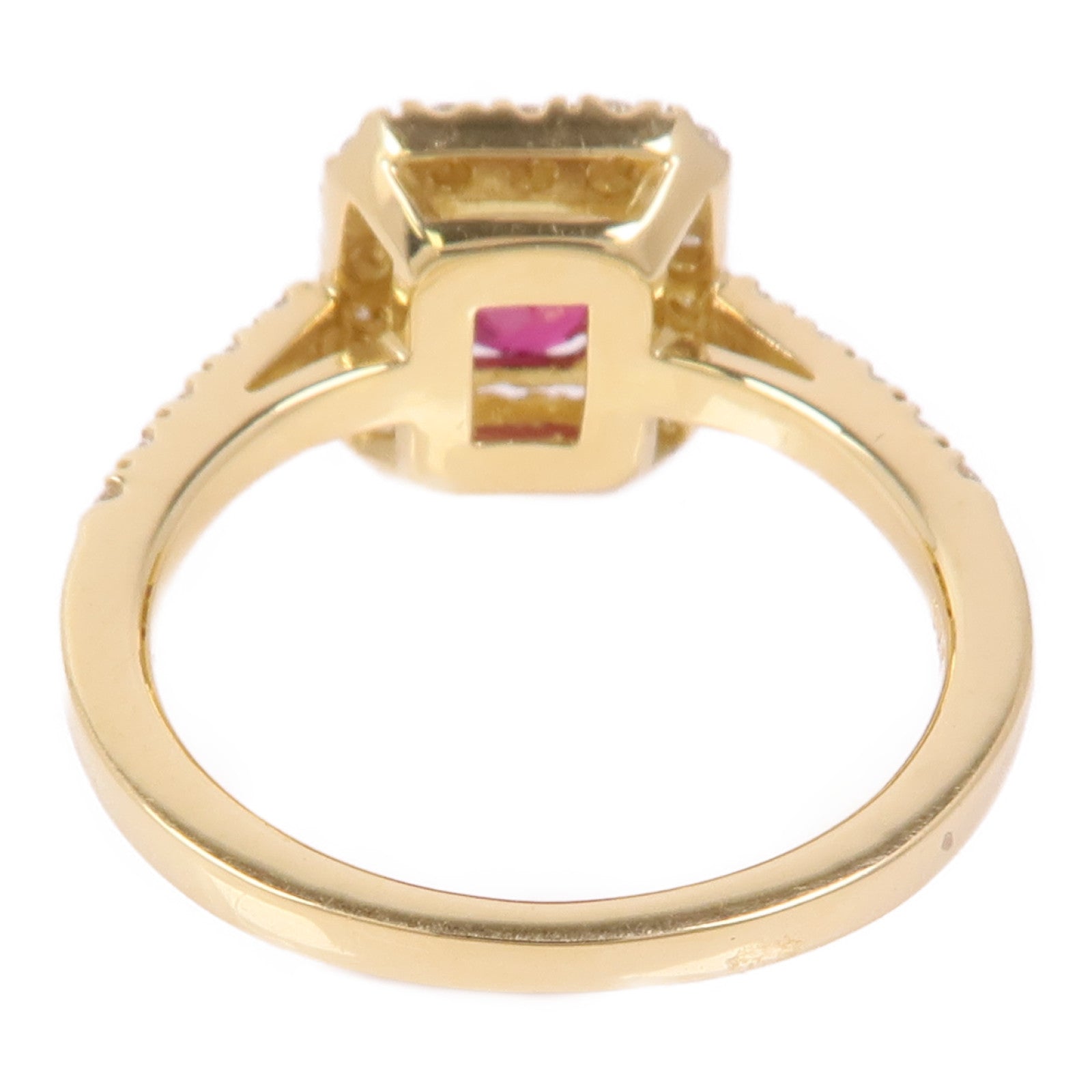 JEWELRY Ruby Diamond Ring 18K Yellow Gold US#5.25