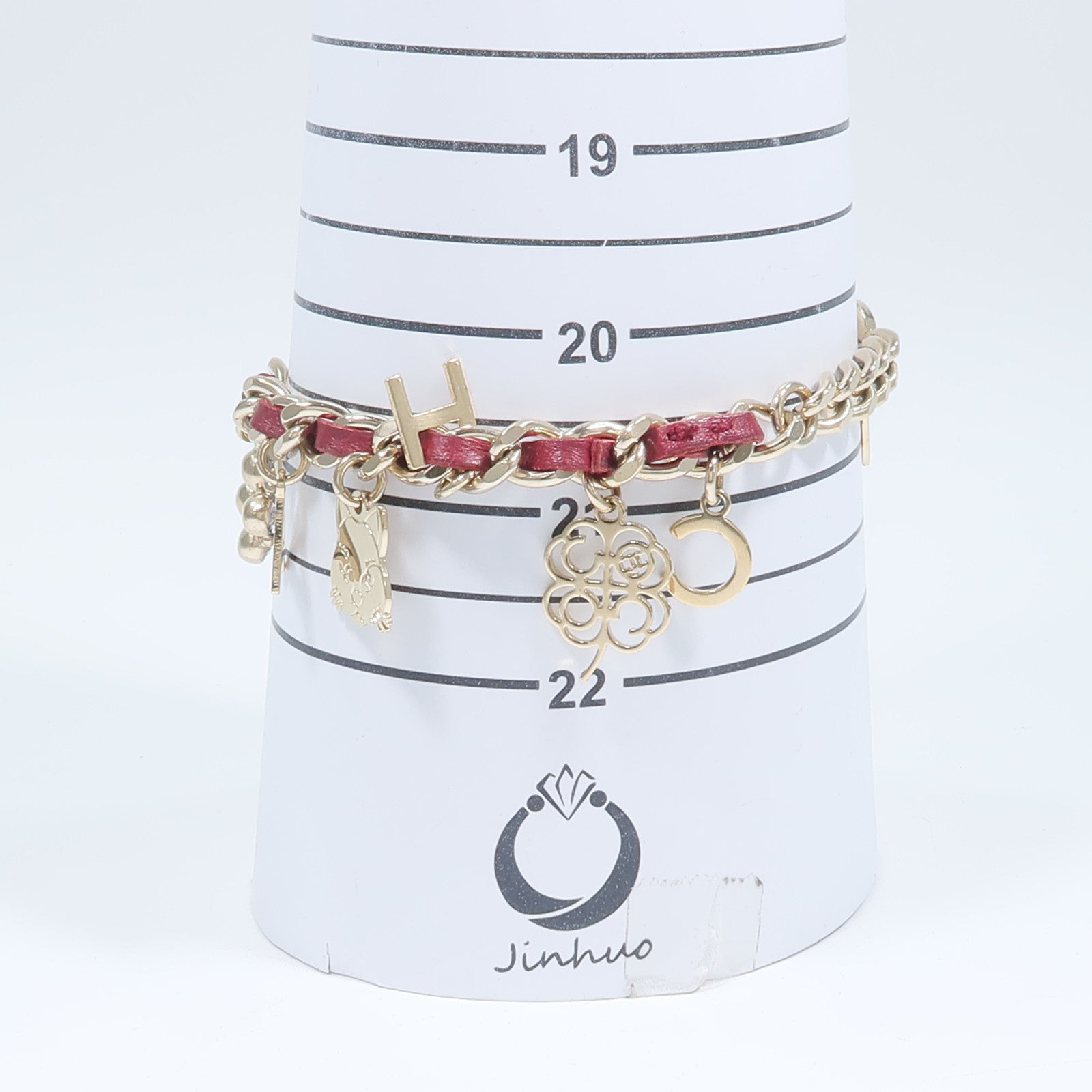 CHANEL 金屬/皮革Multi Charm Bracelet手鏈