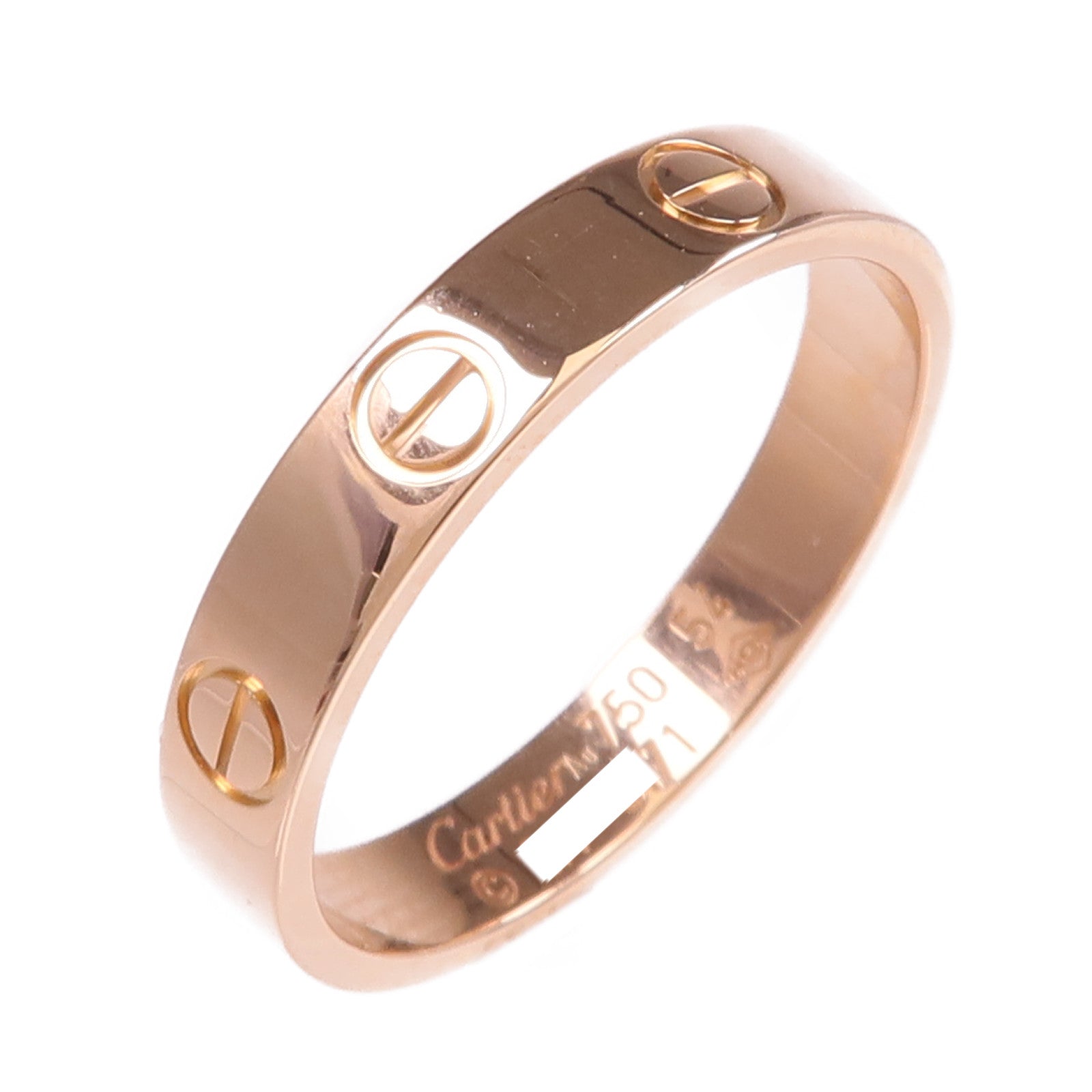 CARTIER 18K玫瑰金Mini Love Ring戒指Cartier#54/US#7