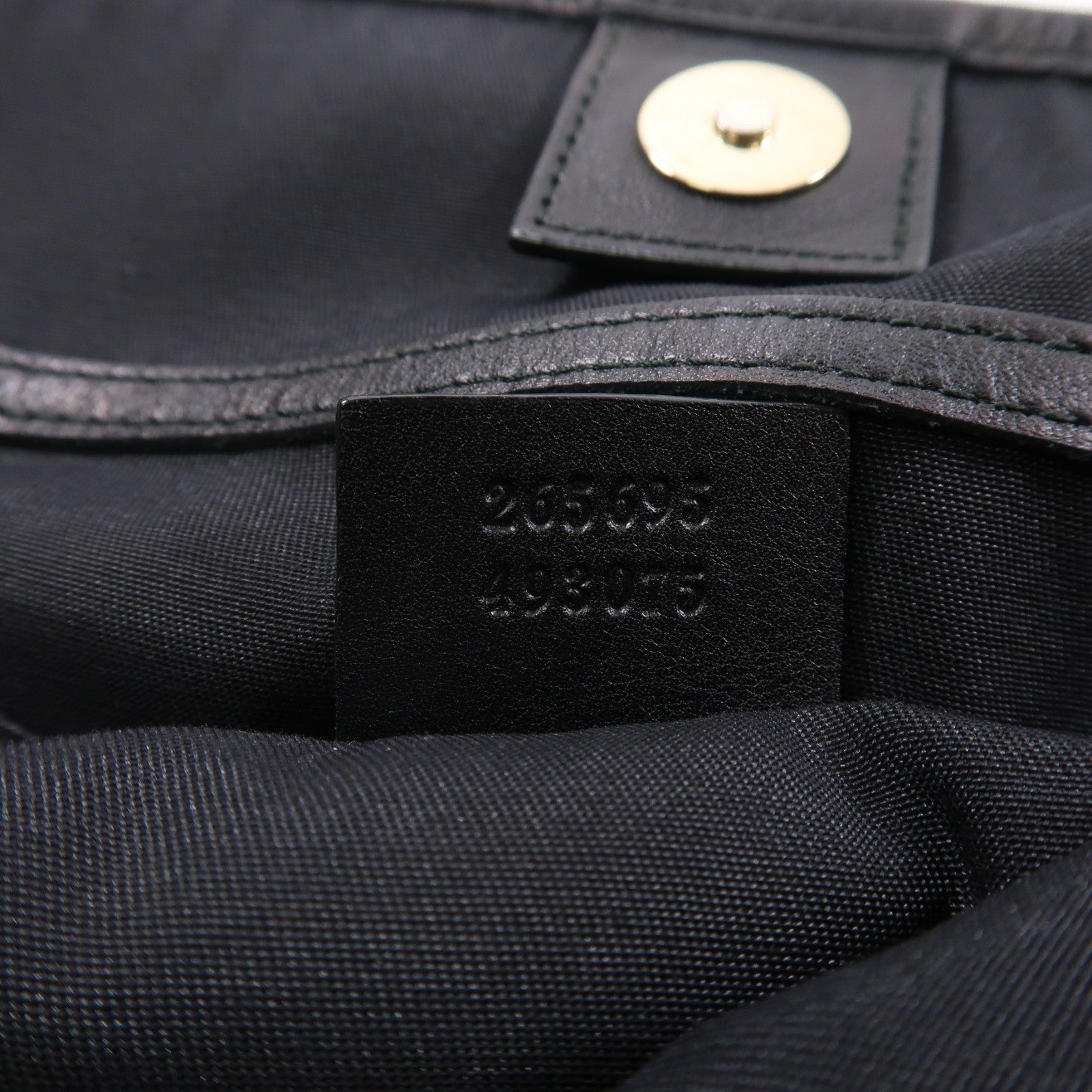 GUCCI 牛皮皮革Shoulder Tote金扣肩背袋/手挽袋黑色