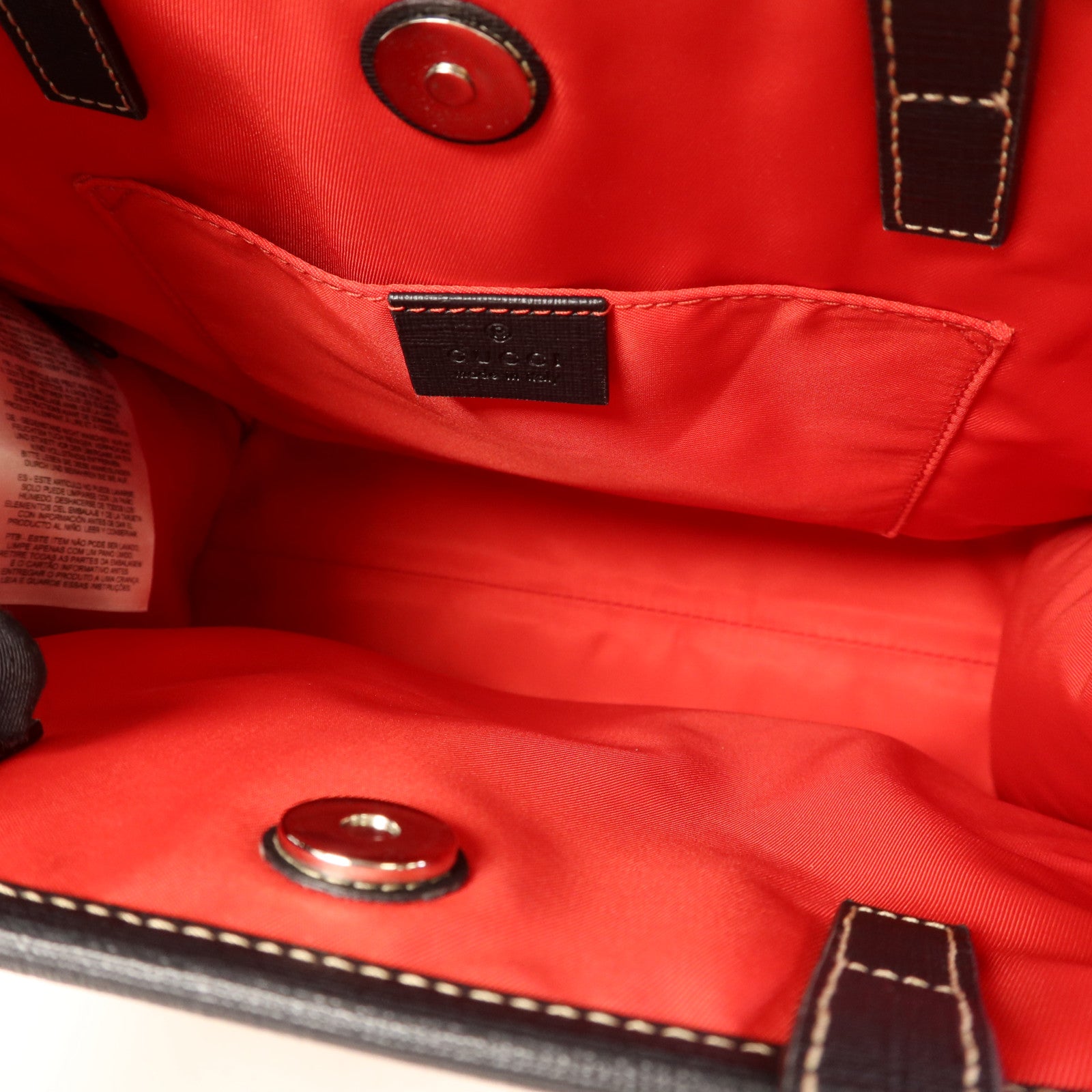 GUCCI 塗層帆布Ladybug Kids Tote Bag銀扣手挽肩背兩用袋