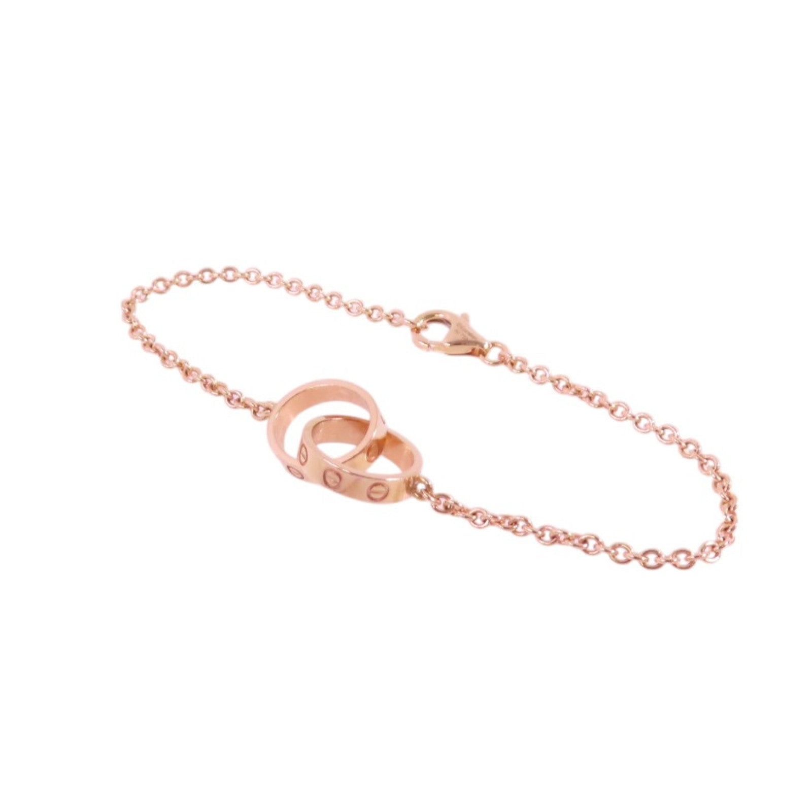 CARTIER 【激減優惠】18K玫瑰金Love Bracelet On Chain金扣手鏈