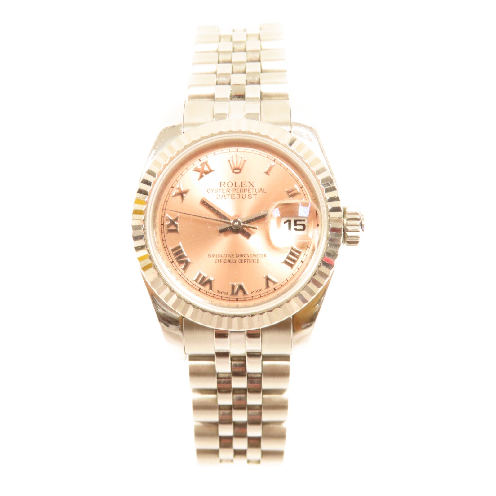 ROLEX Lady Datejust不鏽鋼手錶自動機芯粉紅色