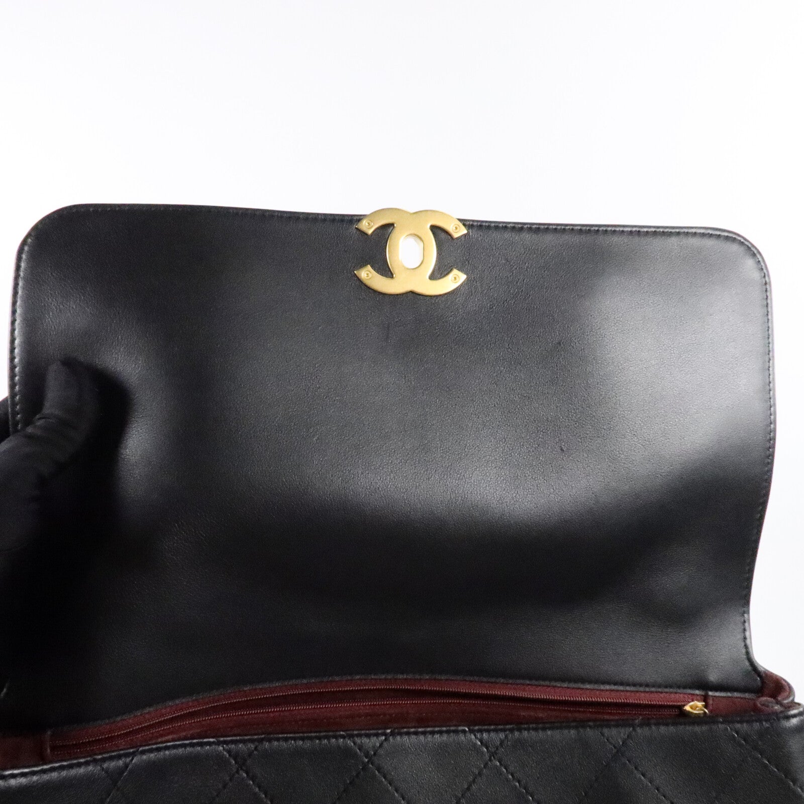 CHANEL 羊皮皮革Maxi Flap Bag手挽肩背兩用袋