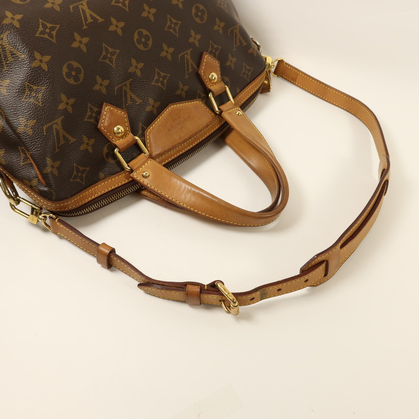 LOUIS VUITTON Monogram Retiro PM金扣手挽肩背兩用袋棕色