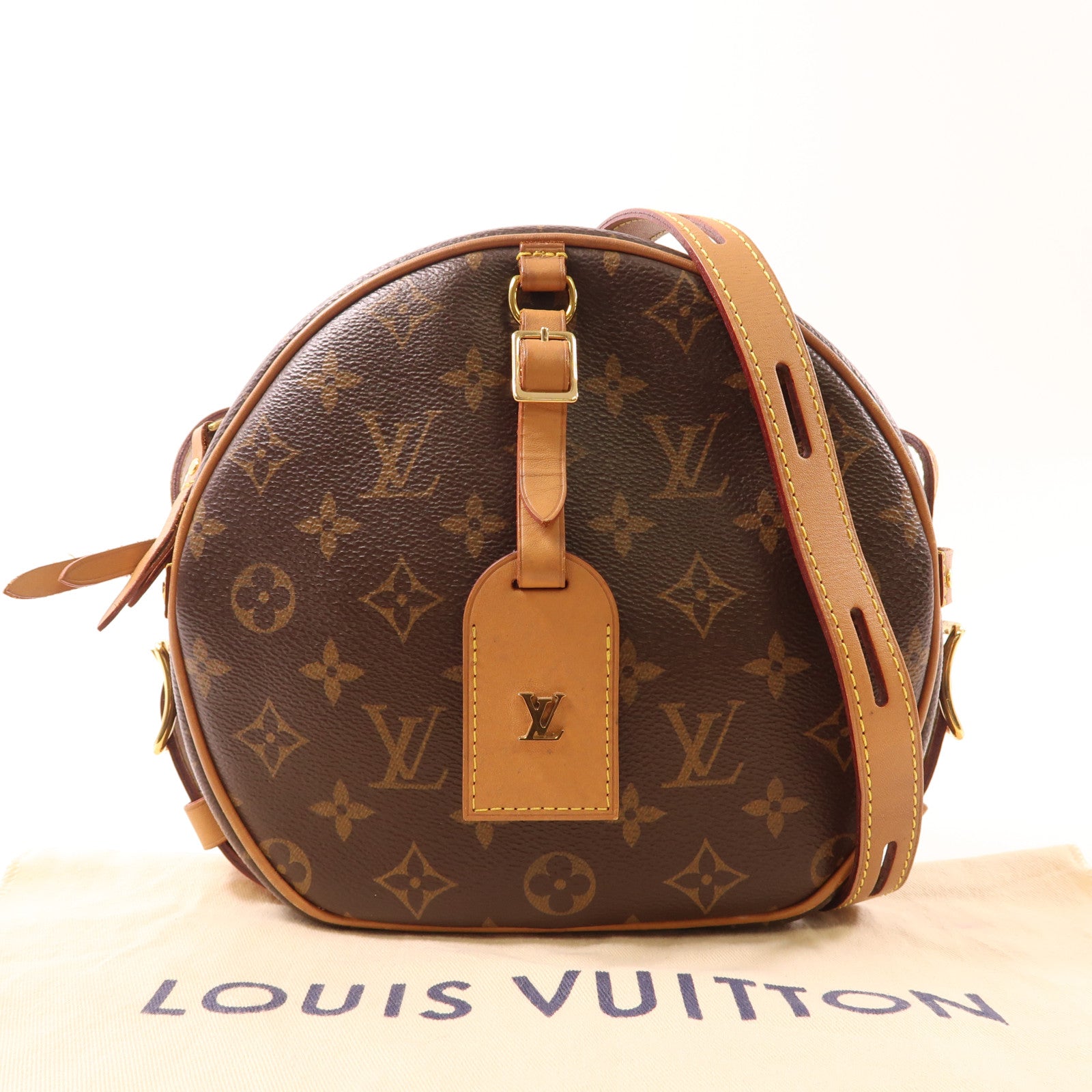 LOUIS VUITTON Monogram Boite Chapeau Souple MM金扣肩背袋