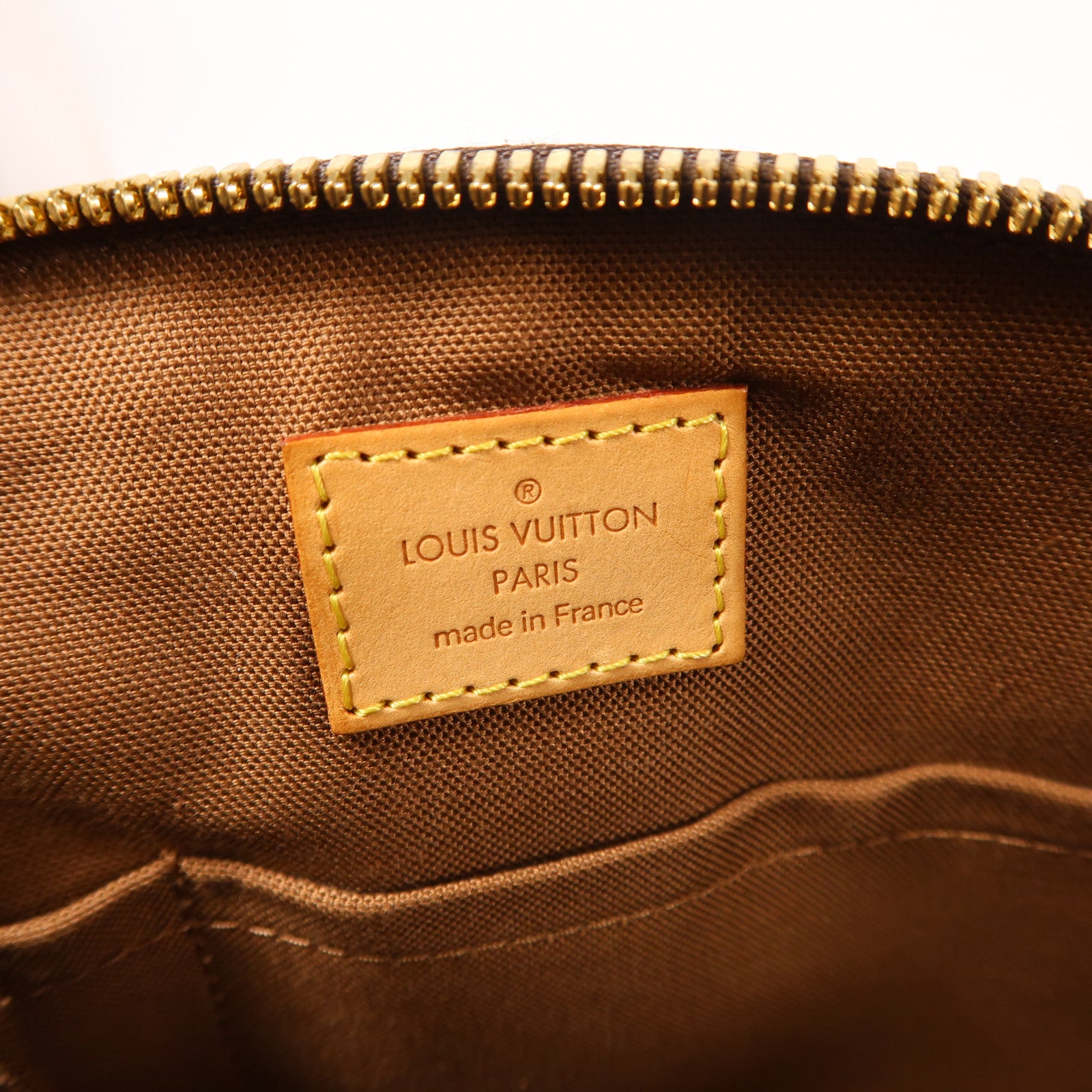 LOUIS VUITTON Monogram Tivoli PM金扣手挽袋棕色
