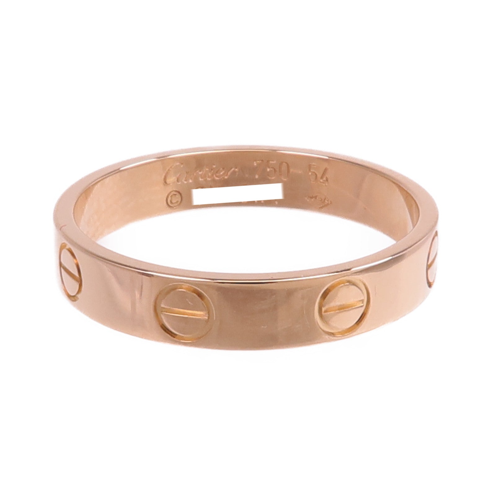 CARTIER 18K玫瑰金Mini Love Ring戒指Cartier#54/US#7