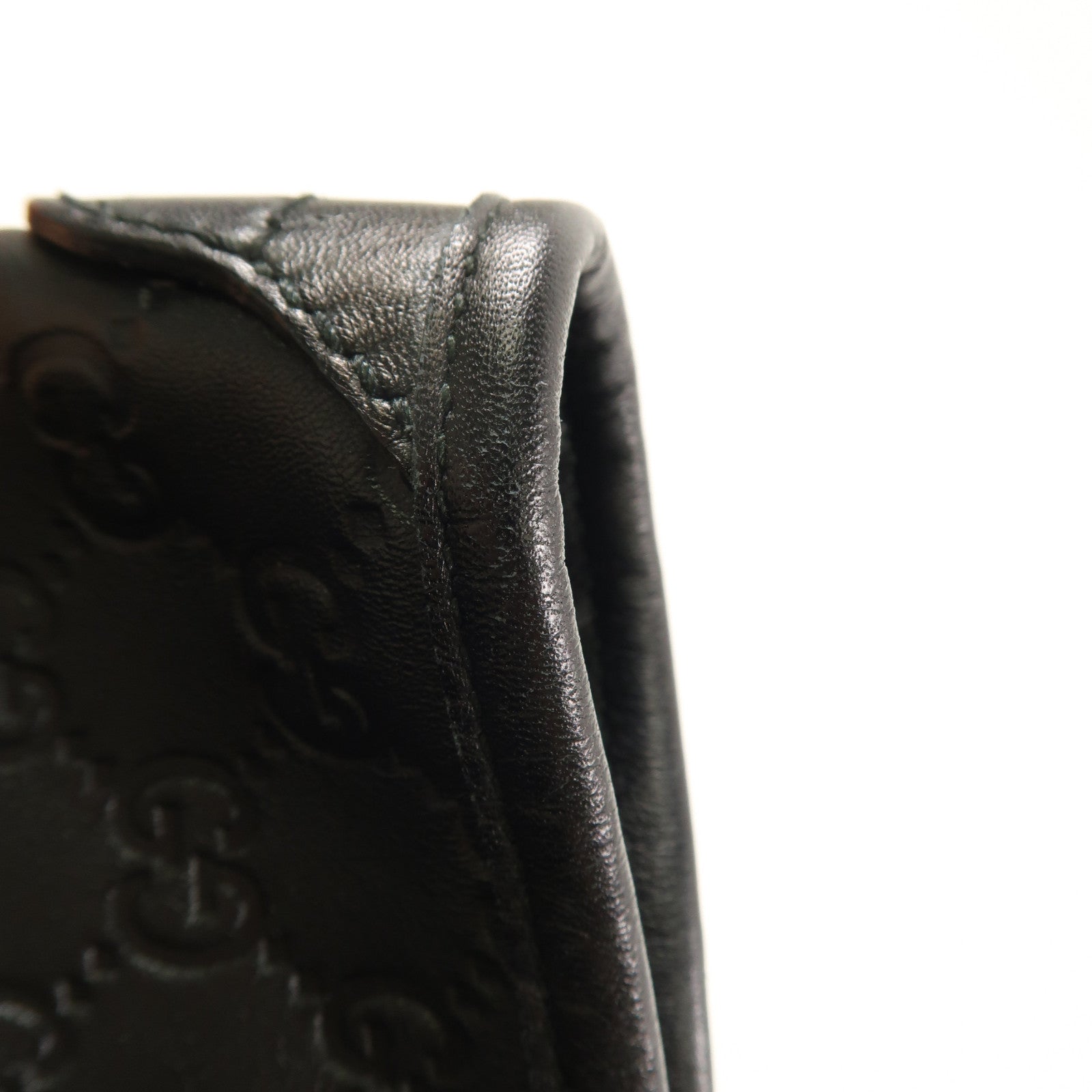GUCCI 牛皮皮革Shoulder Tote金扣肩背袋/手挽袋黑色