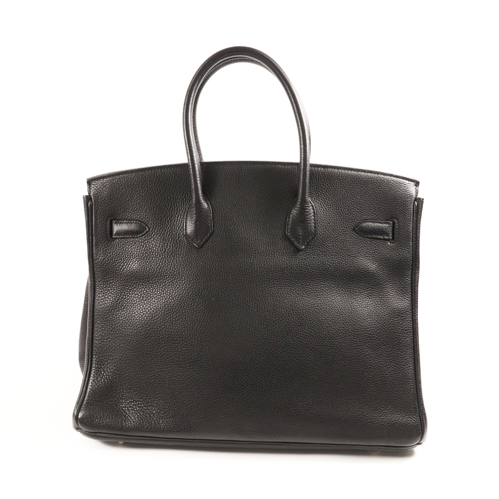 HERMES Togo皮革Birkin 35銀扣手挽袋Noir