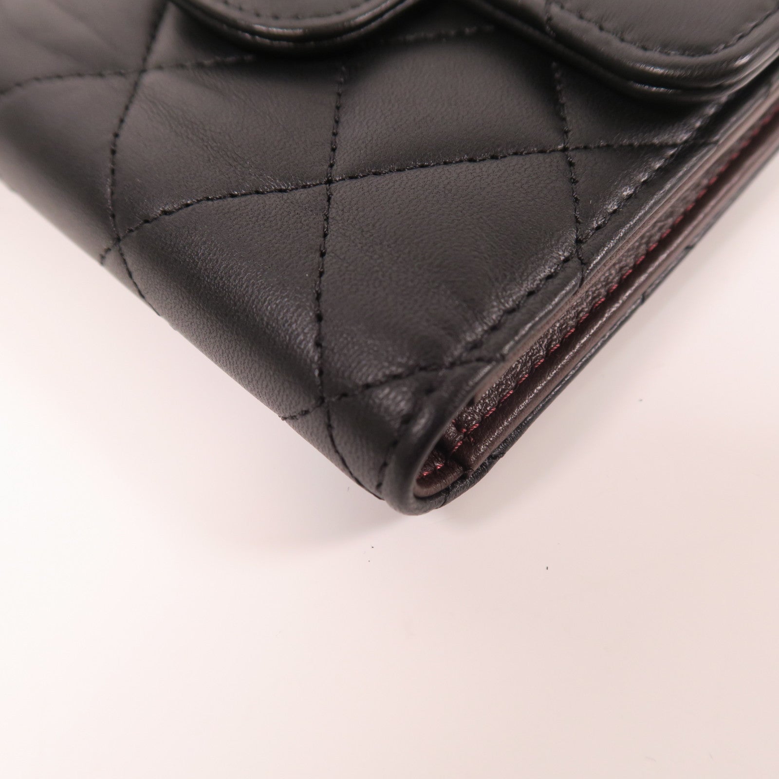 CHANEL 羊皮皮革Wallet銀扣錢包