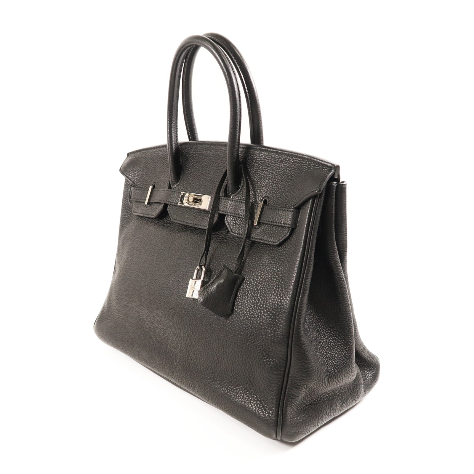 HERMES Togo皮革Birkin 35銀扣手挽袋Noir