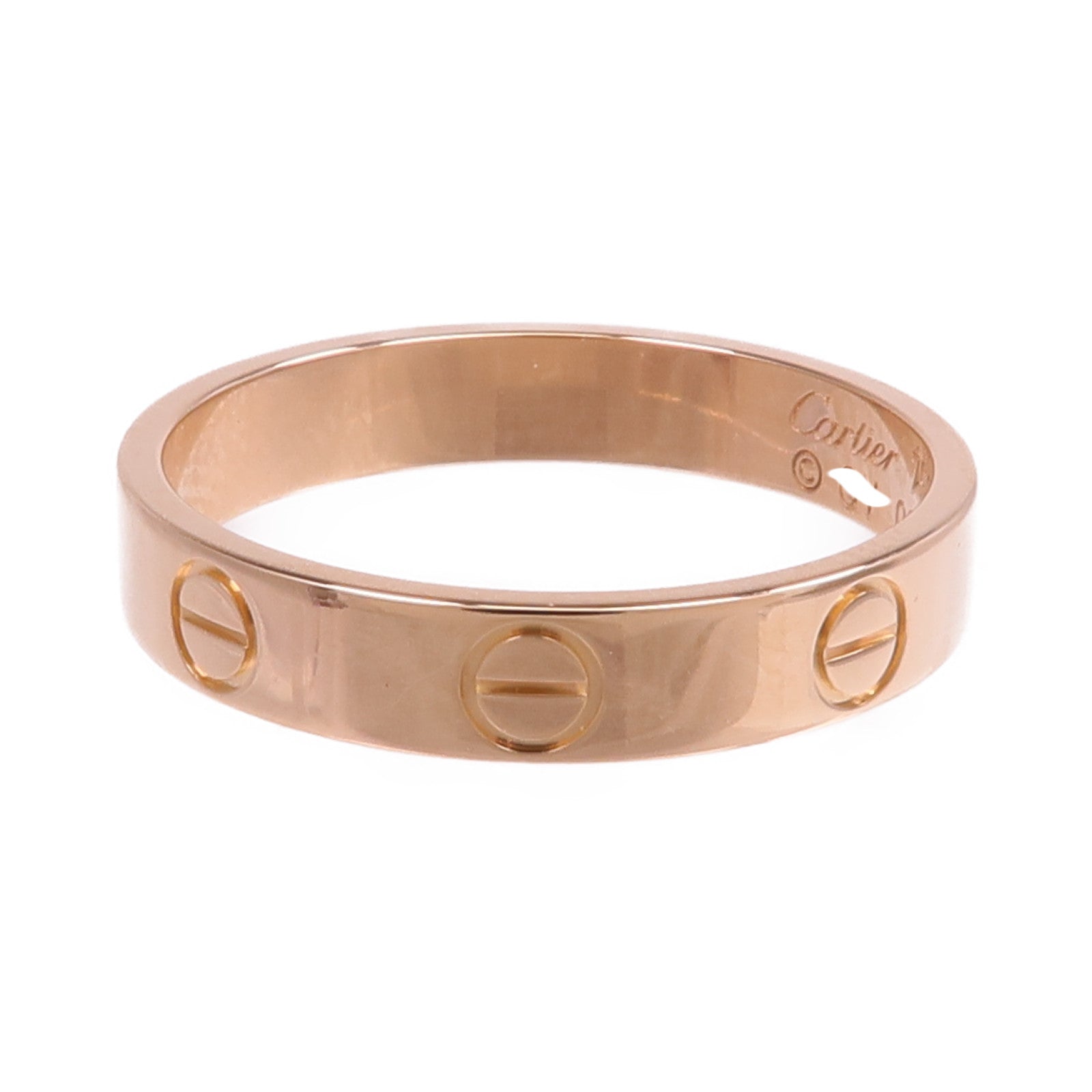 CARTIER 18K玫瑰金Mini Love Ring戒指Cartier#54/US#7