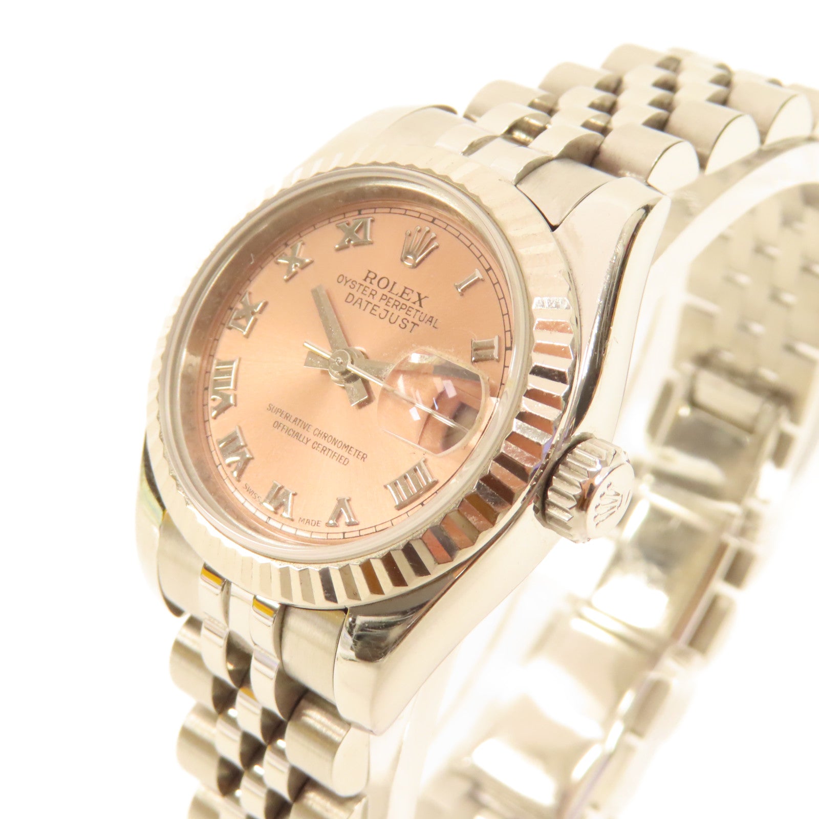 ROLEX Lady Datejust不鏽鋼手錶自動機芯粉紅色