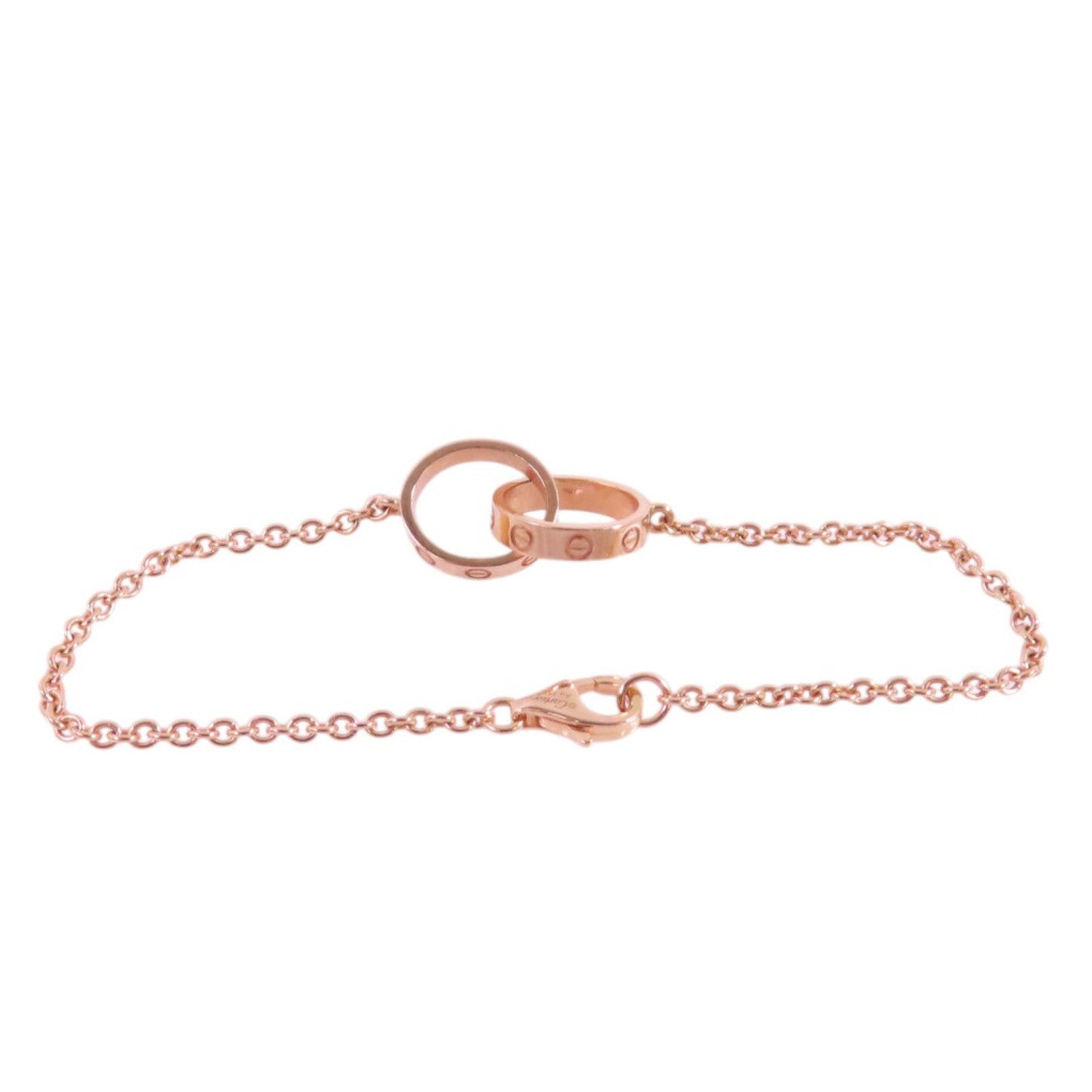 CARTIER 【激減優惠】18K玫瑰金Love Bracelet On Chain金扣手鏈