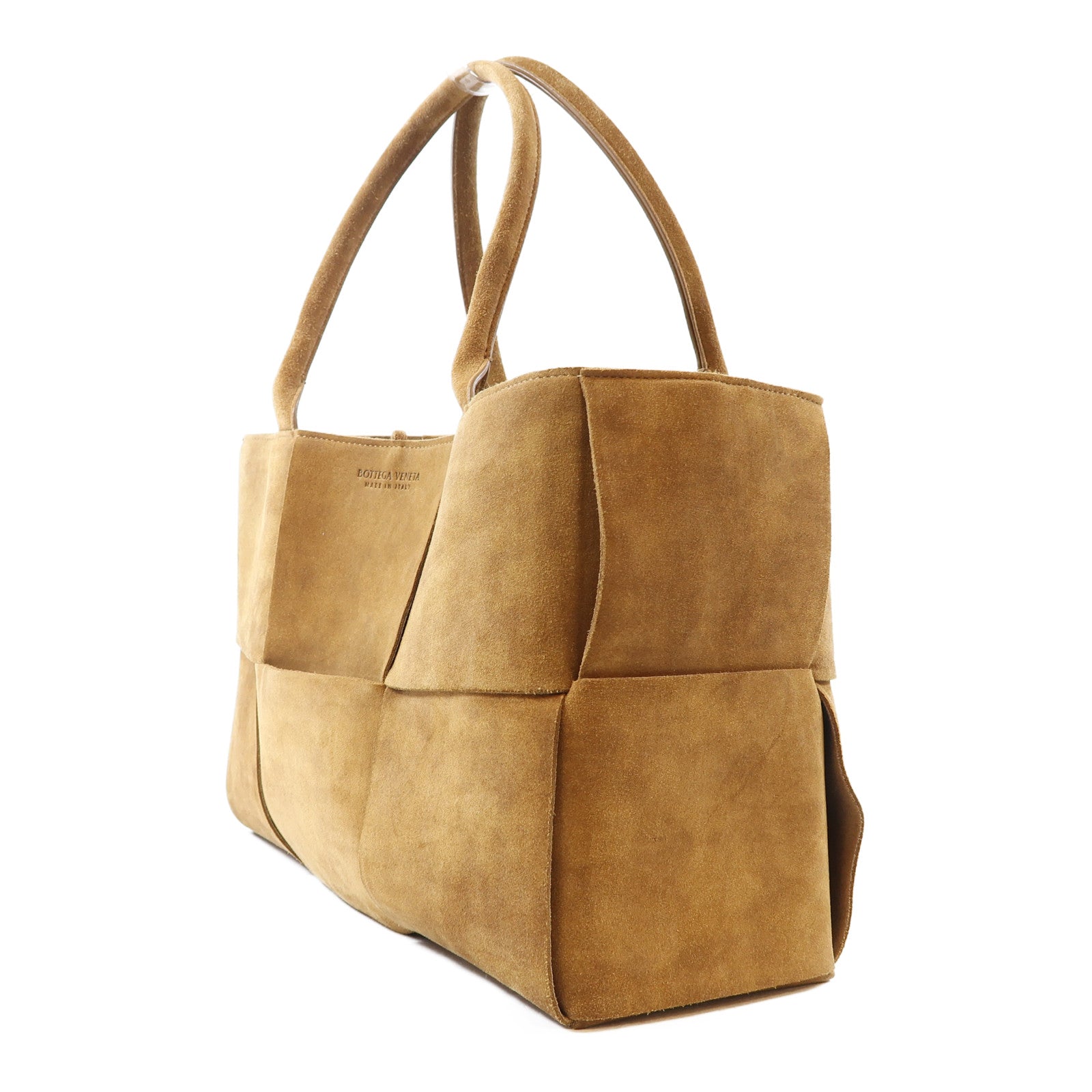 BOTTEGA VENETA 麂皮皮革Medium Arco Tote Bag金扣手挽袋啡色