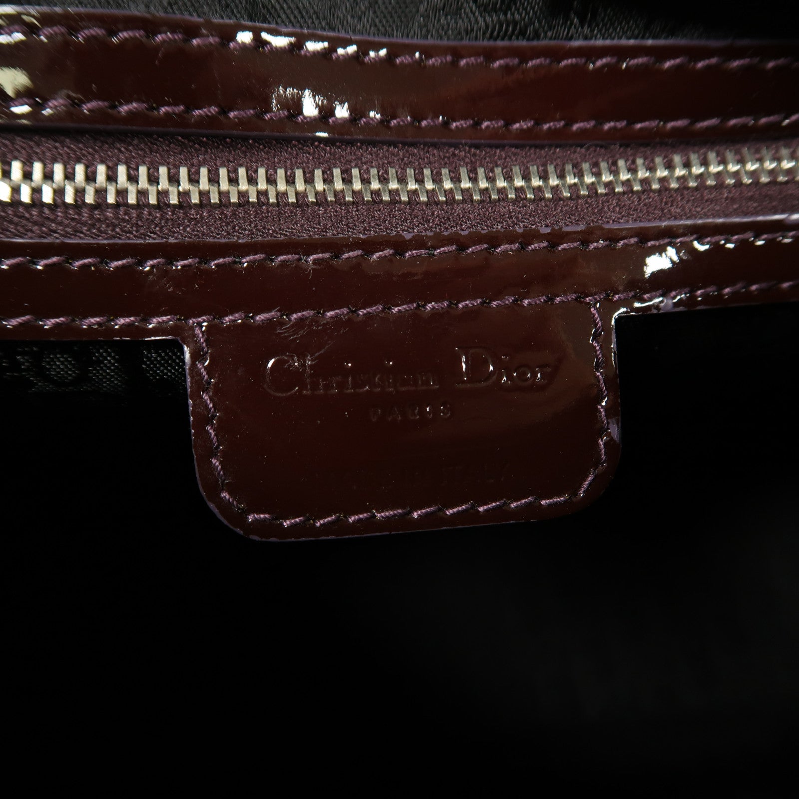 Dior 漆皮皮革Lady Dior銀扣手挽袋