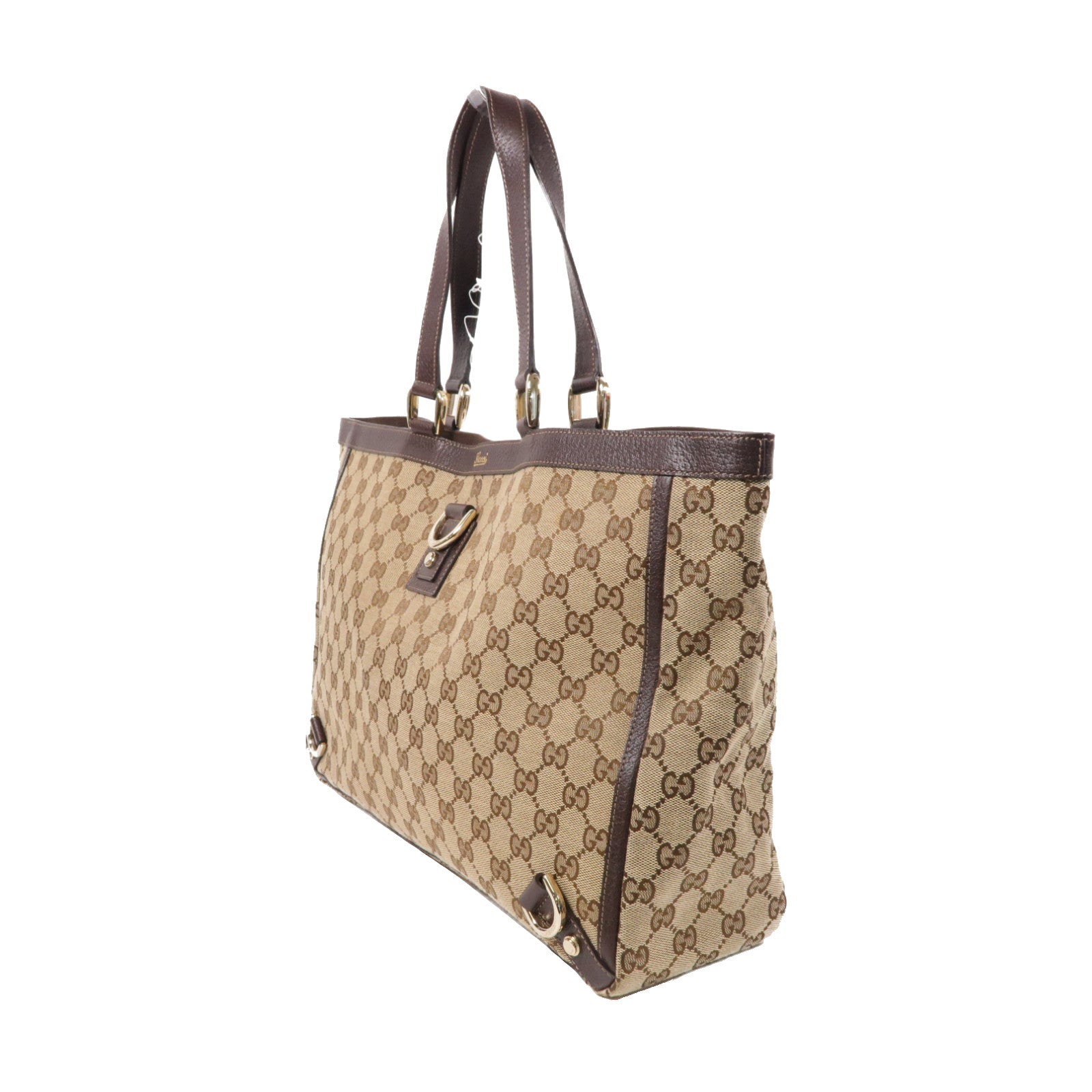 GUCCI 帆布Shoulder Bag金扣肩背袋啡色